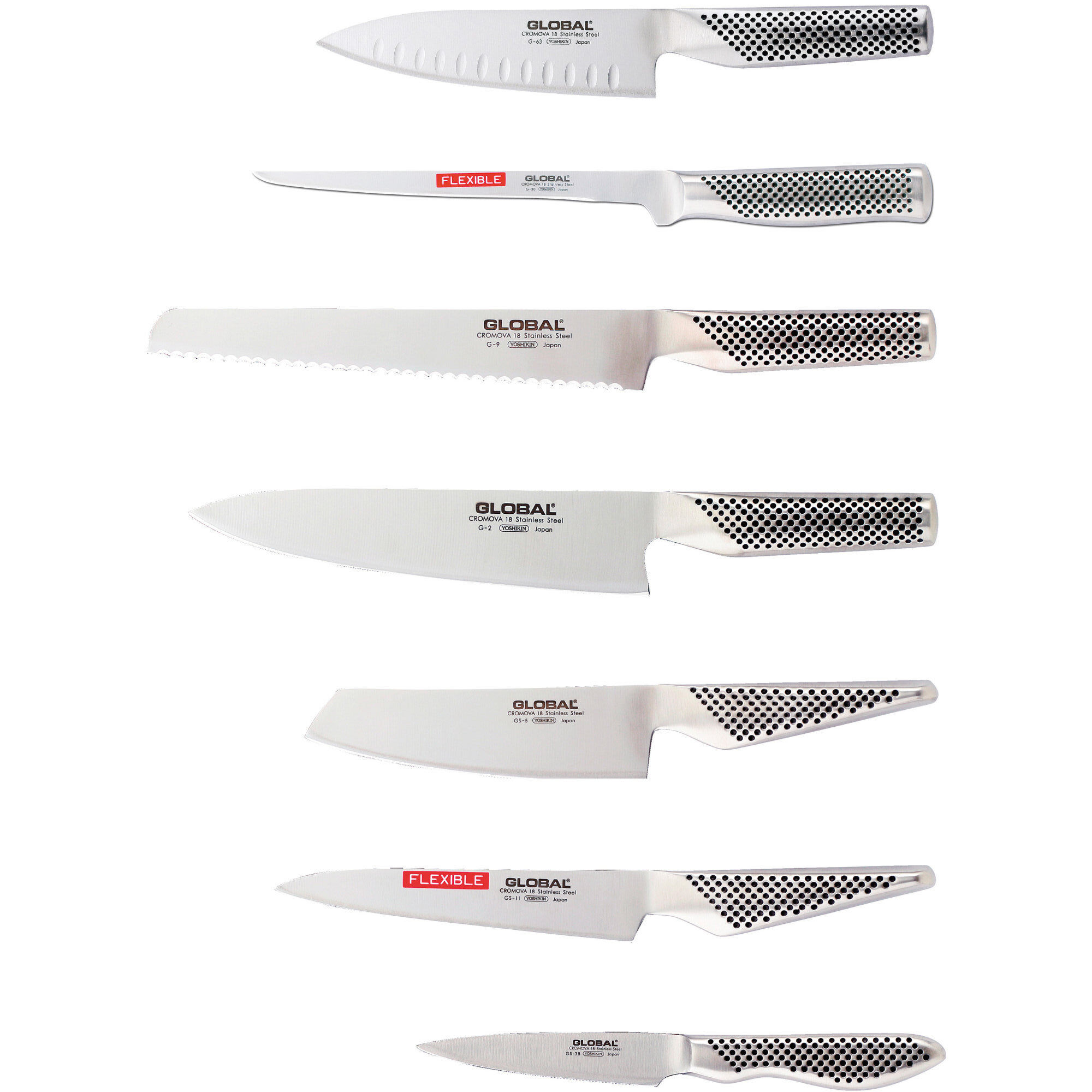 Global Knivsæt Med   Knive