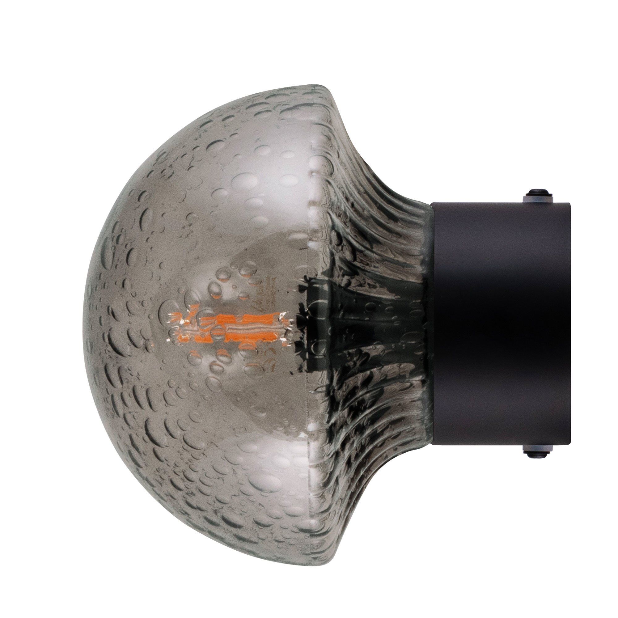 Globen Lighting Fungo 16 Væglampe  Røgfarvet Sort