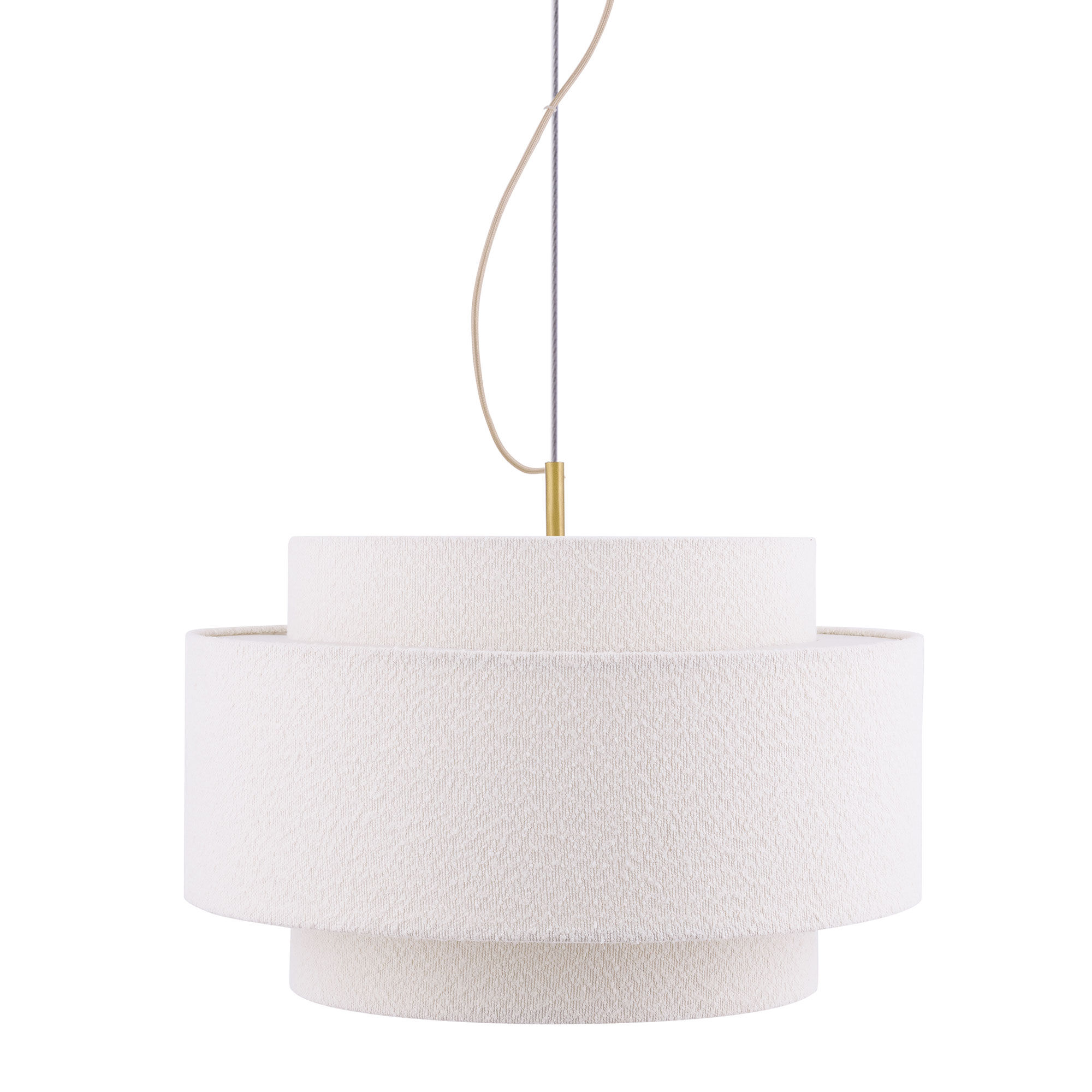 Globen Lighting Noah Bouclé Pendellampe 50 Cm  Hvid