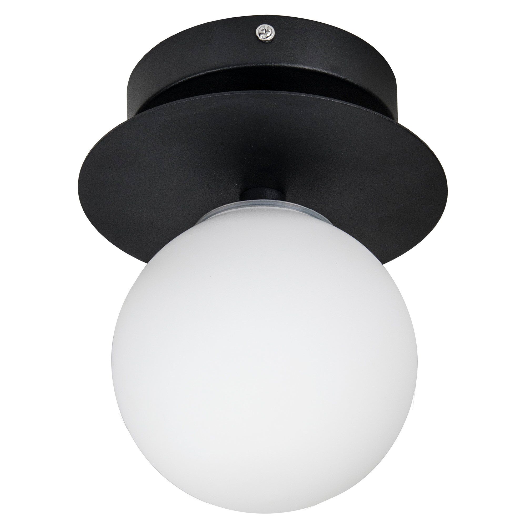 Globen Lighting Væglampe   Loftslampe Art Deco 24 Cm  Hvid Sort