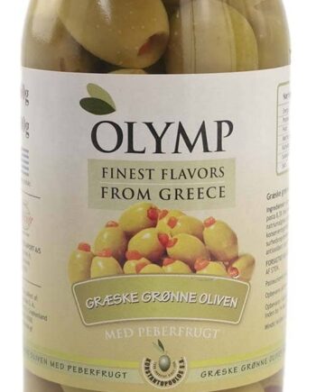 Grønne Oliven   Peberfrugt 360gr