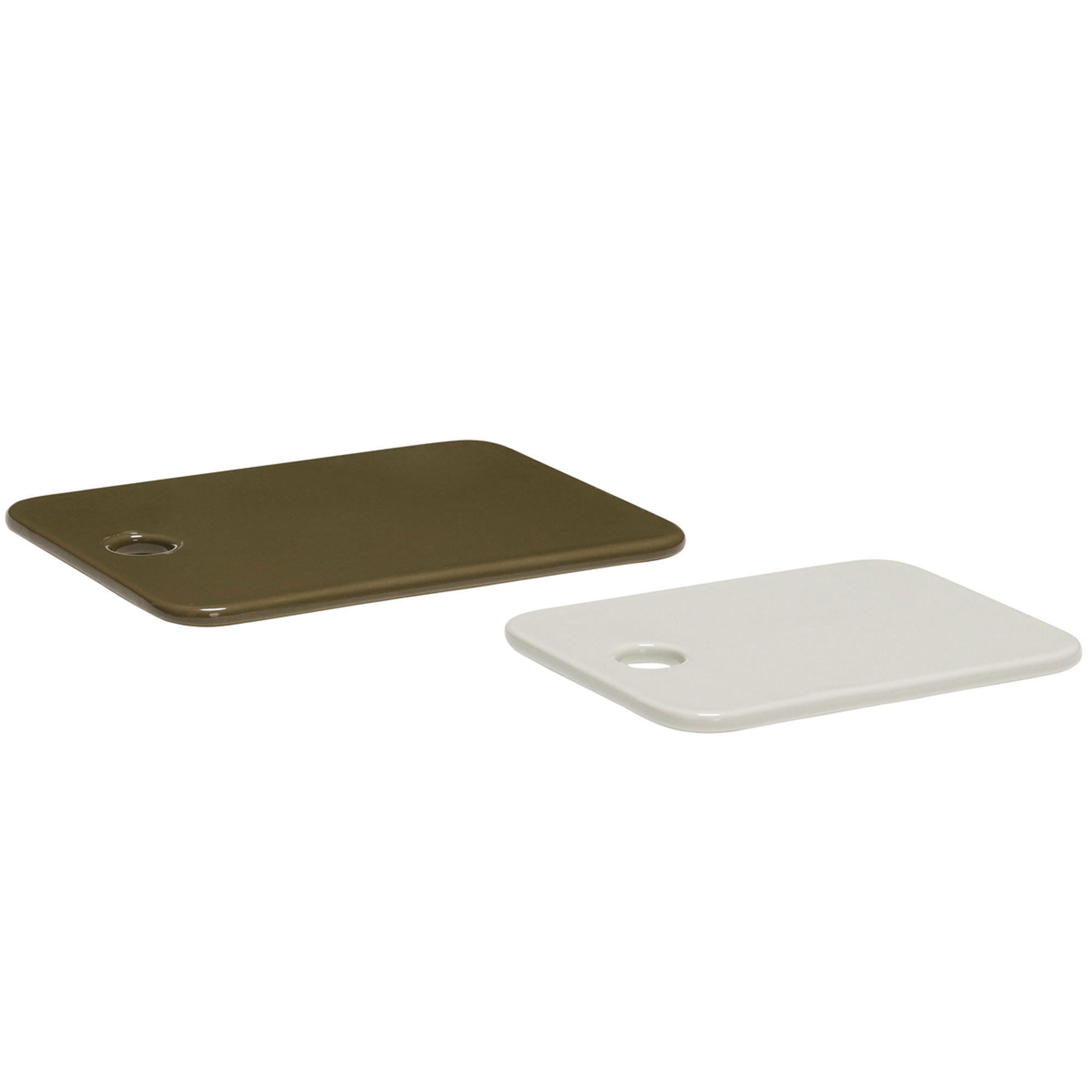 Hübsch Amare Smørplatter  Sand Oliven