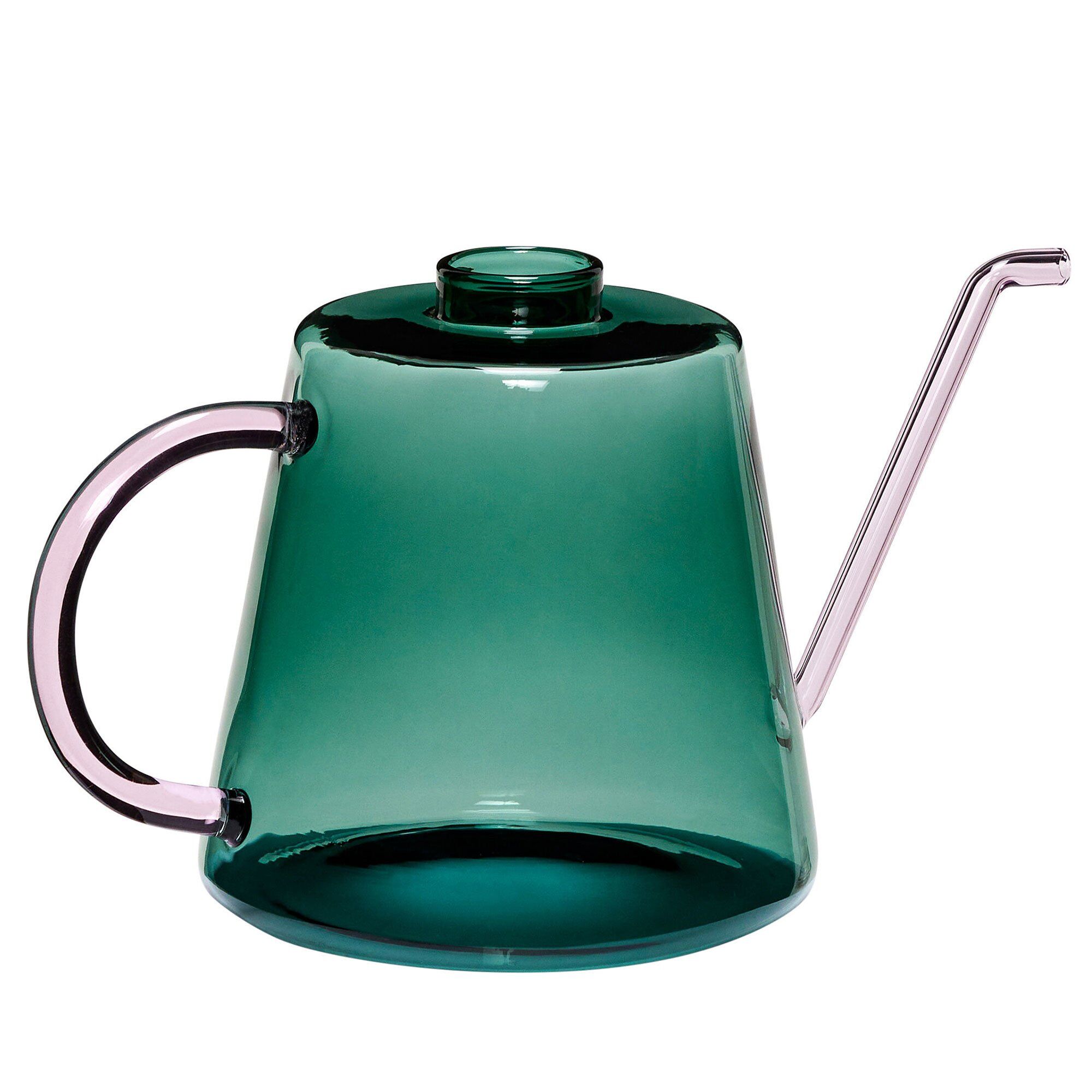 Hübsch Flora Vandkande 23 Cm  Mørkegrøn Lyserød