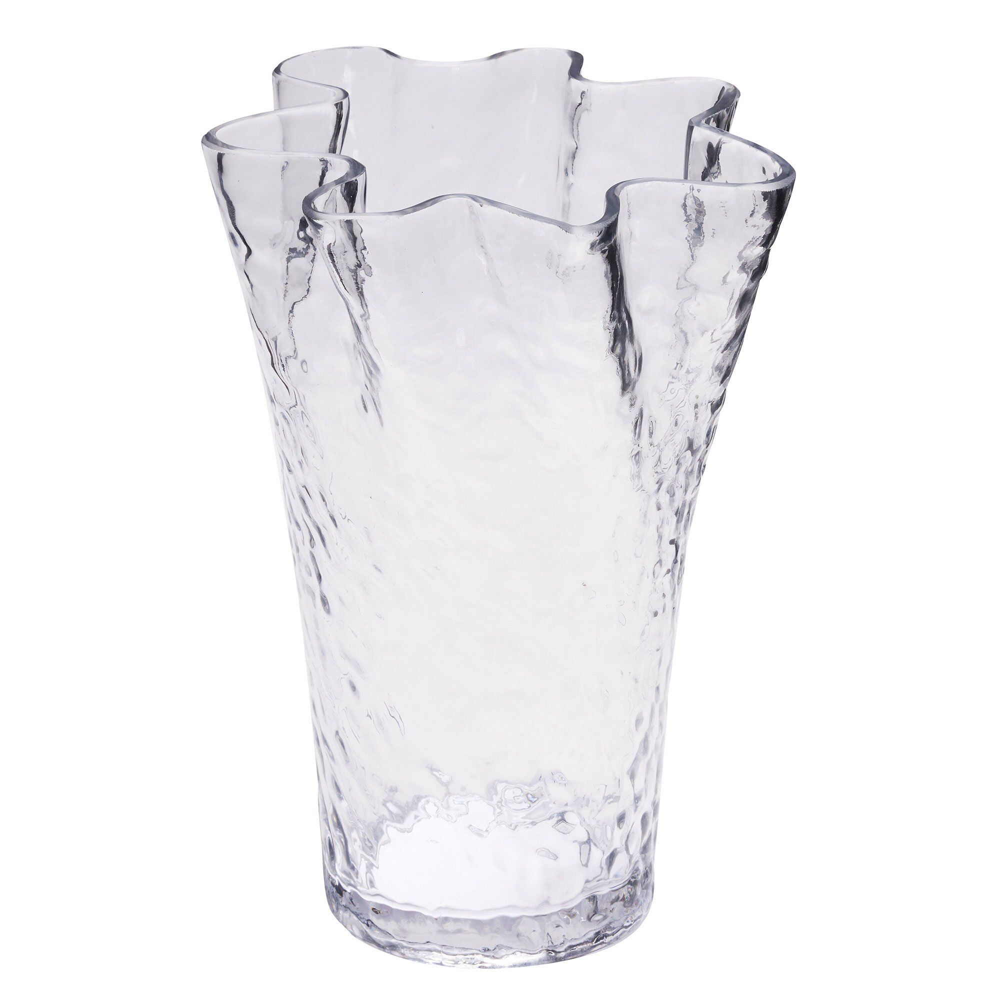 Hübsch Ruffle Vase  Klar