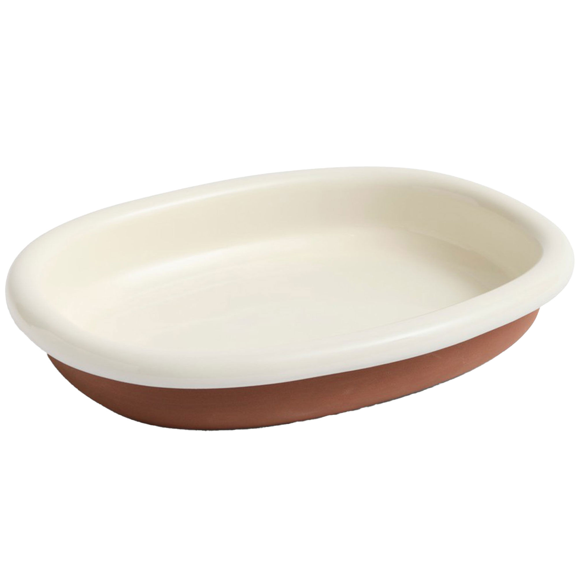 Hay Barro Oval Tallerken Large  Benhvid