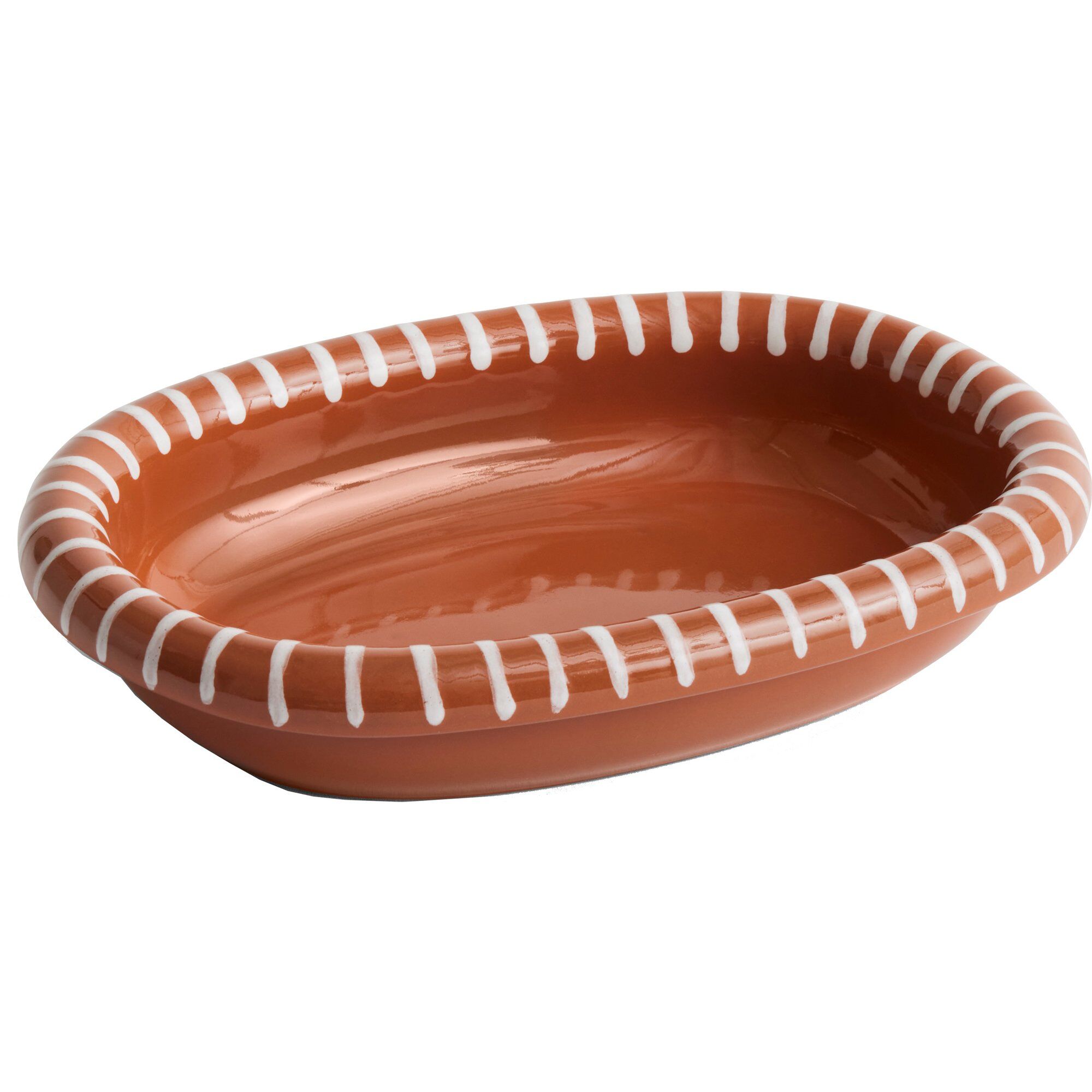 Hay Barro Oval Tallerken Small  Stribet