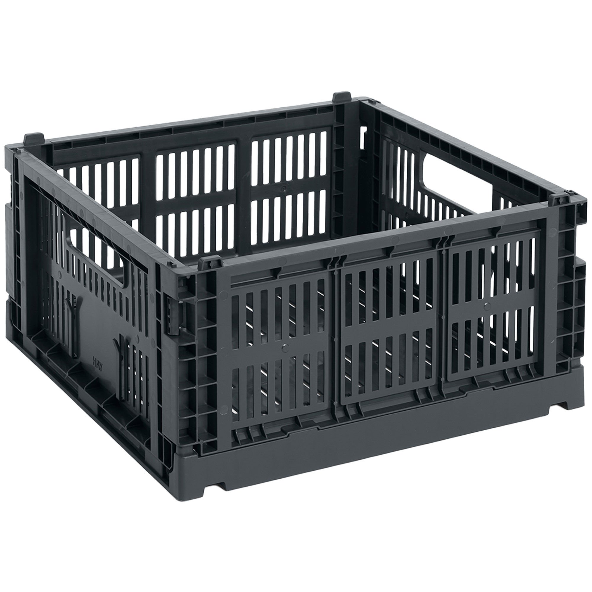 Hay Colour Crate Medium Square Opbevaringskasse  Charcoal