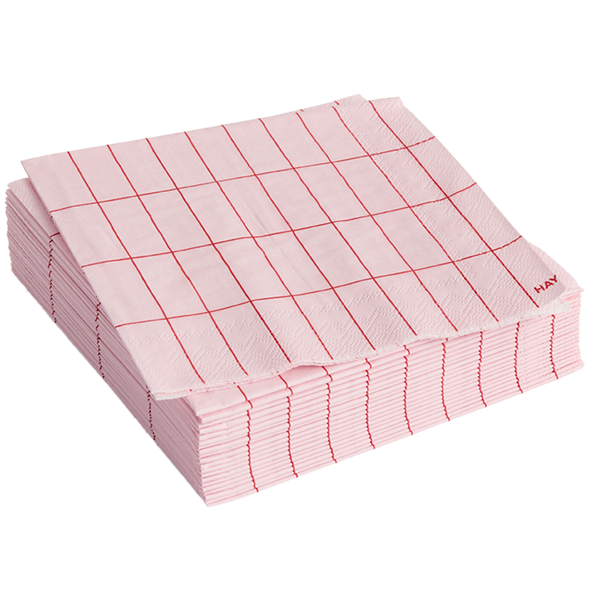 Hay Pattern Cocktailservietter Pink Red Grid 20 Stk