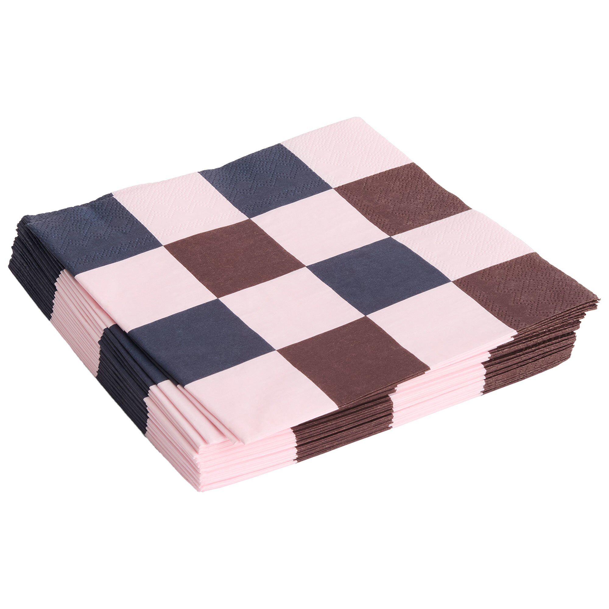 Hay Pattern Frokostserviet  Pink Bordeaux Sort