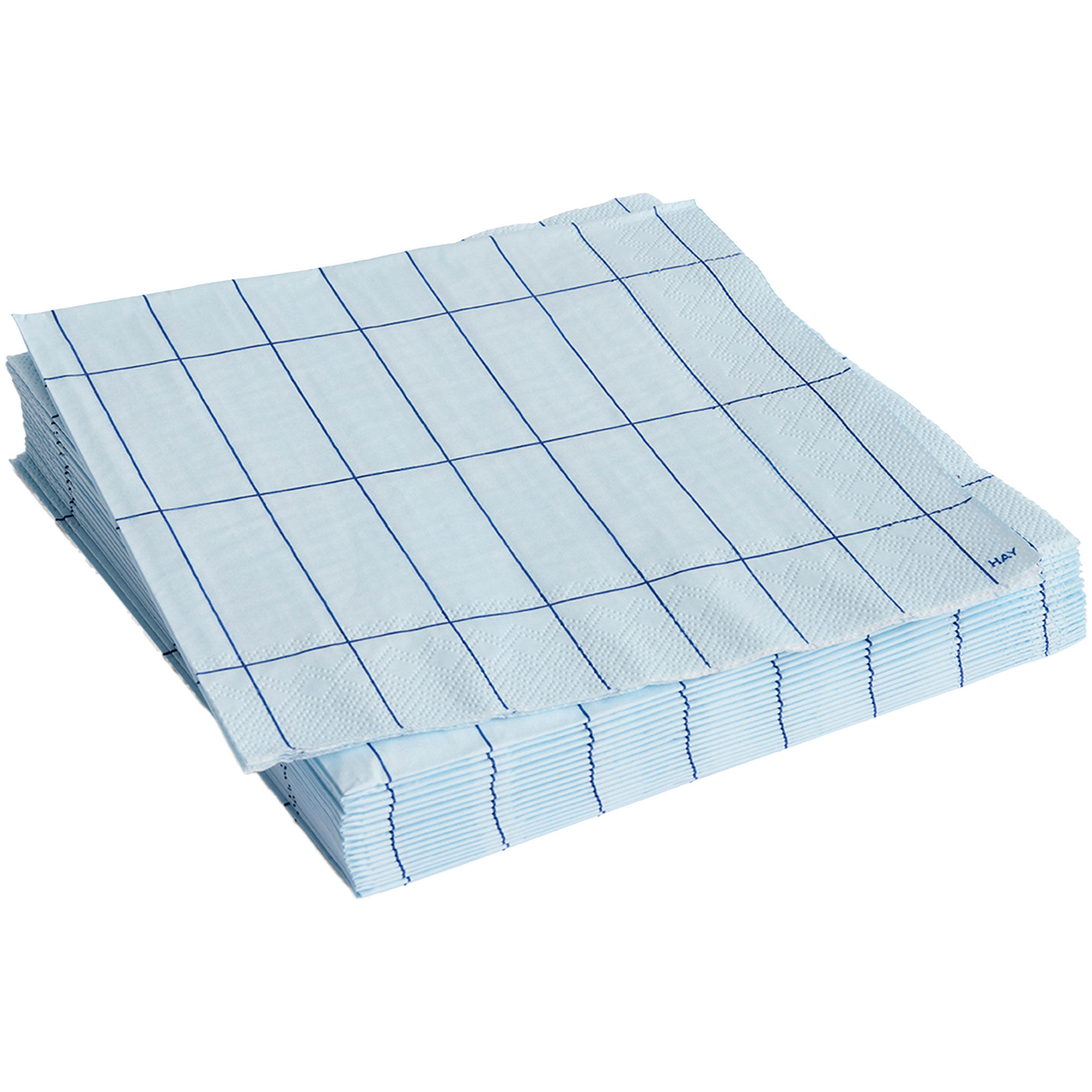 Hay Pattern Middagsservietter Light Blue Blue Grid 20 Stk