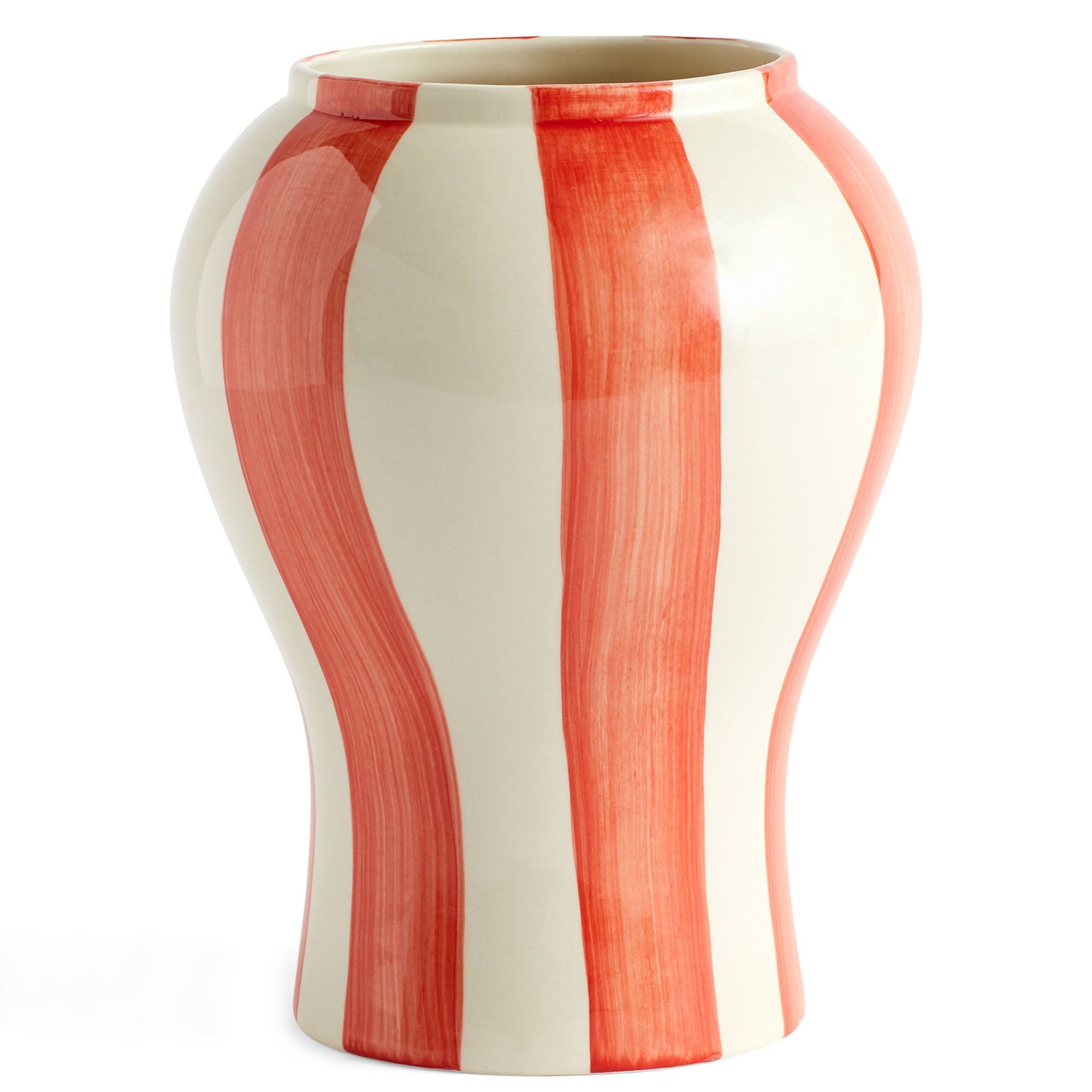 Hay Sobremesa Stripe Vase  Small  Rød