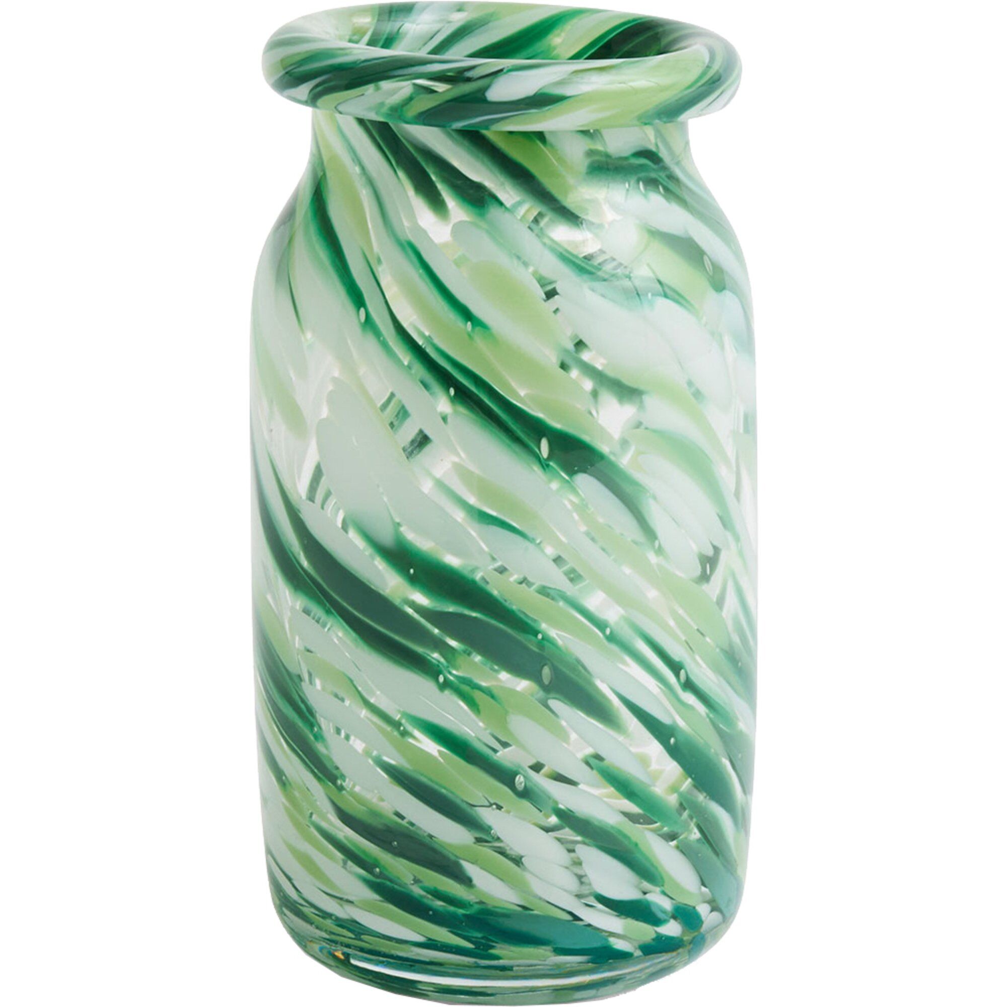 Hay Splash Vase Small  Green Swirl