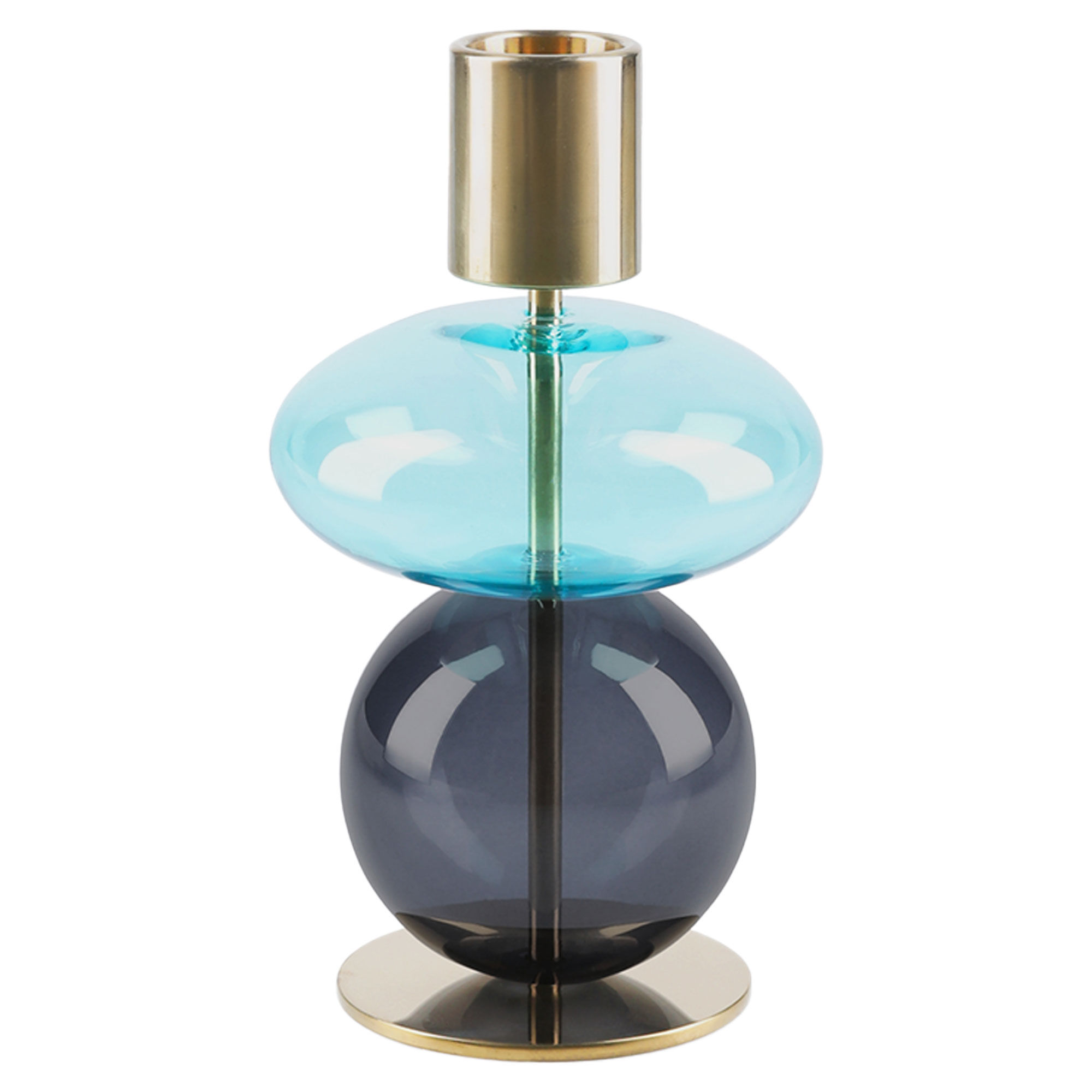 Holmegaard Bubble Lysestage 14 Cm  Lyseblå Smoke