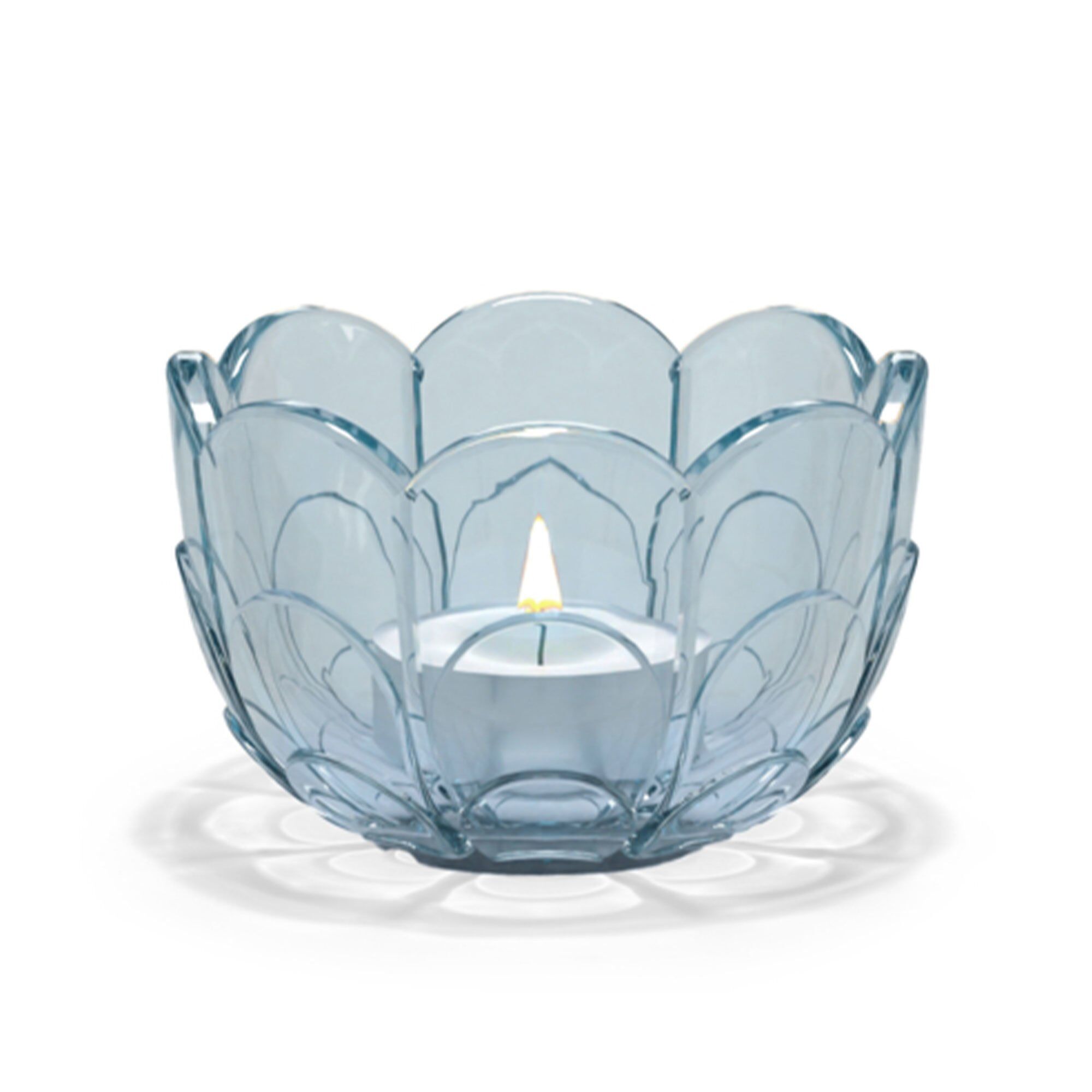 Holmegaard Lily Fyrfadsstage   Cm  Blue Iris