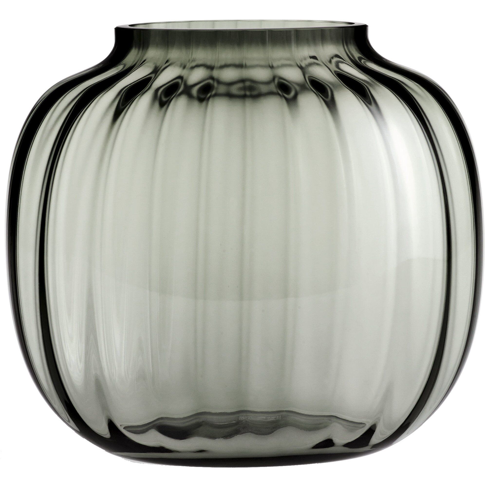 Holmegaard Primula Oval Vase 17   Cm Smoke