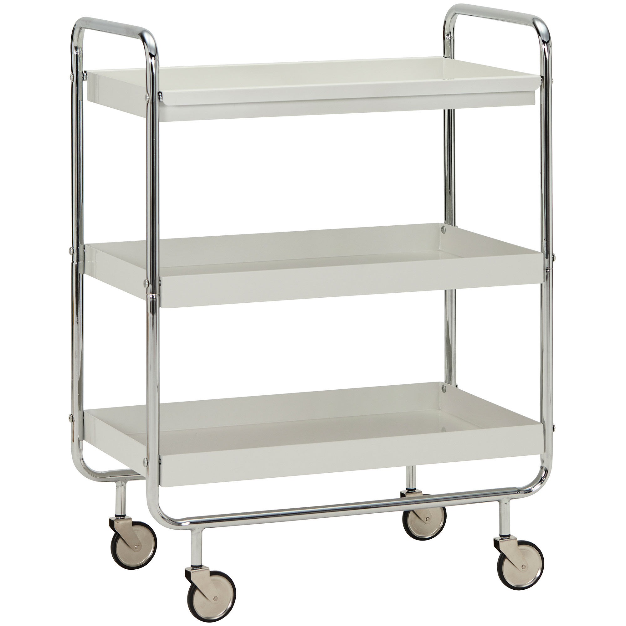 House Doctor Serveringsvogn Large  Offwhite Crome