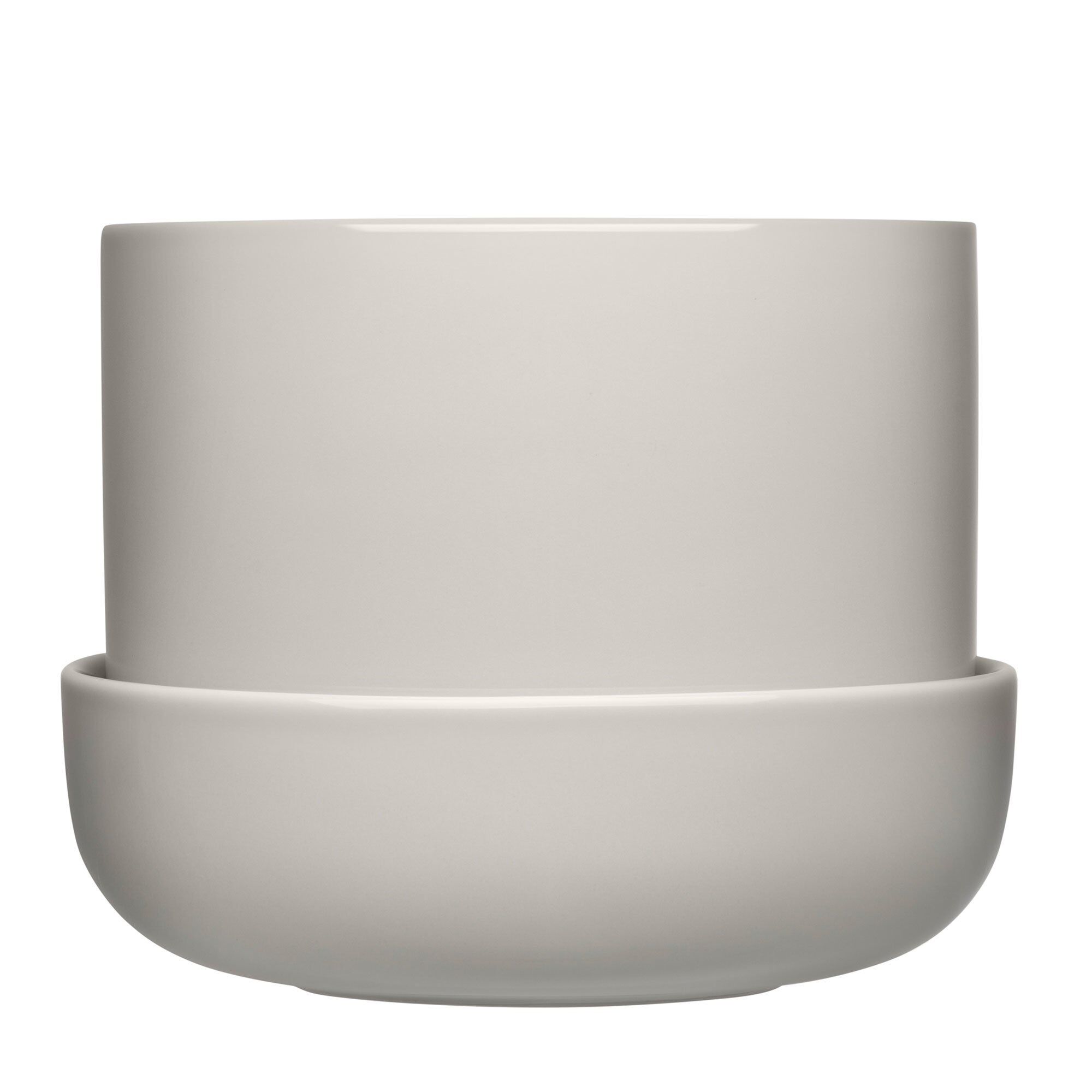 Iittala Nappula Urtepotte Med Underskål 17 X13 Cm  Lysegrå