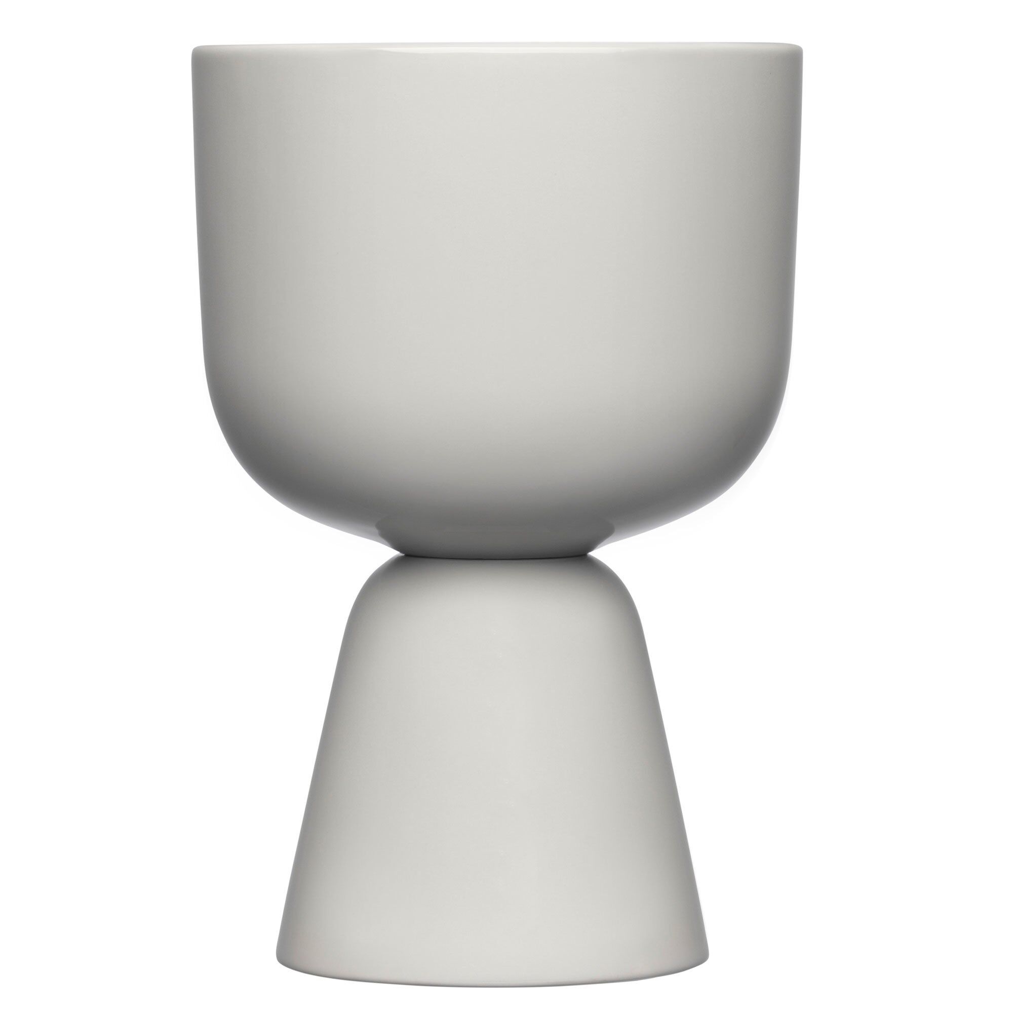 Iittala Nappula Urtepotte 19   12   Cm  Lysegrå