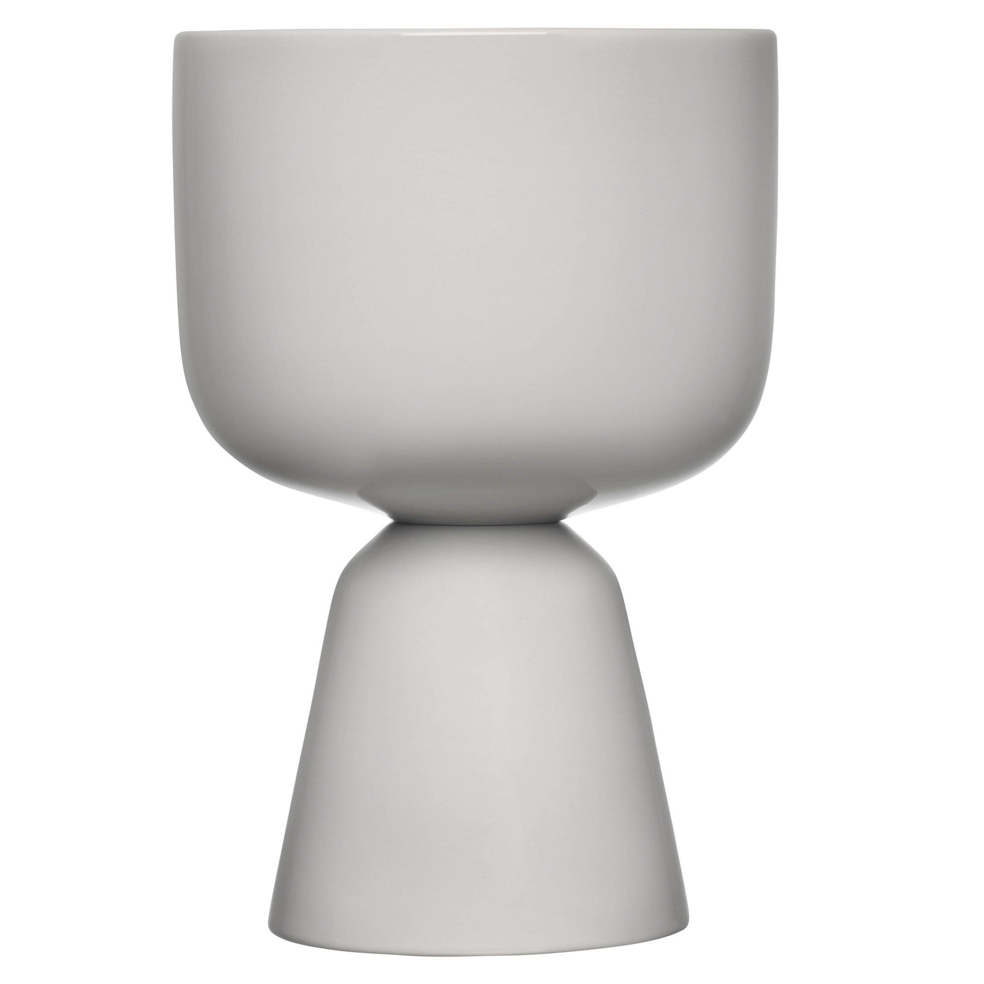 Iittala Nappula Urtepotte 23   15   Cm  Lysegrå