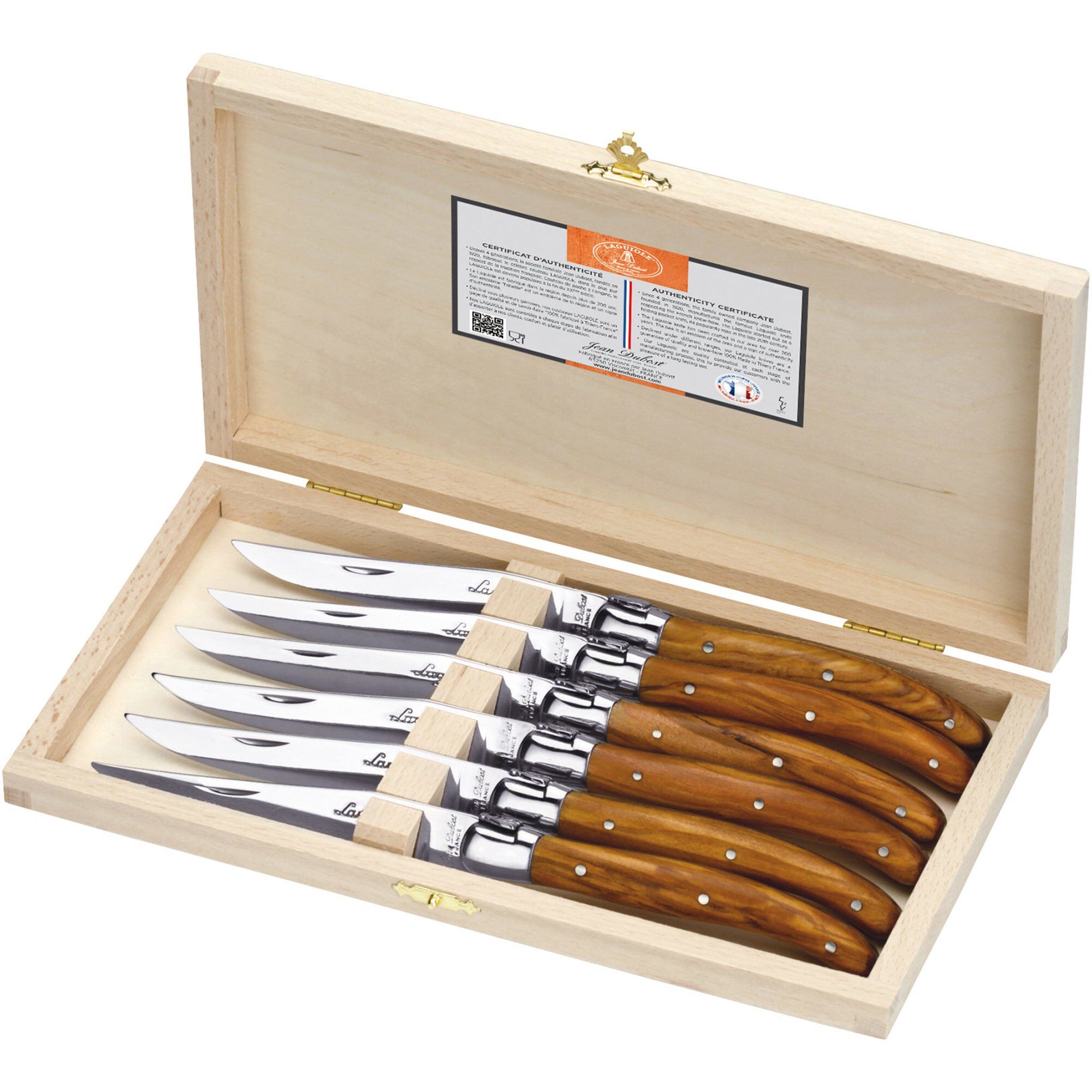 Jean Dubost Laguiole Knive  Oliventræ    Stk