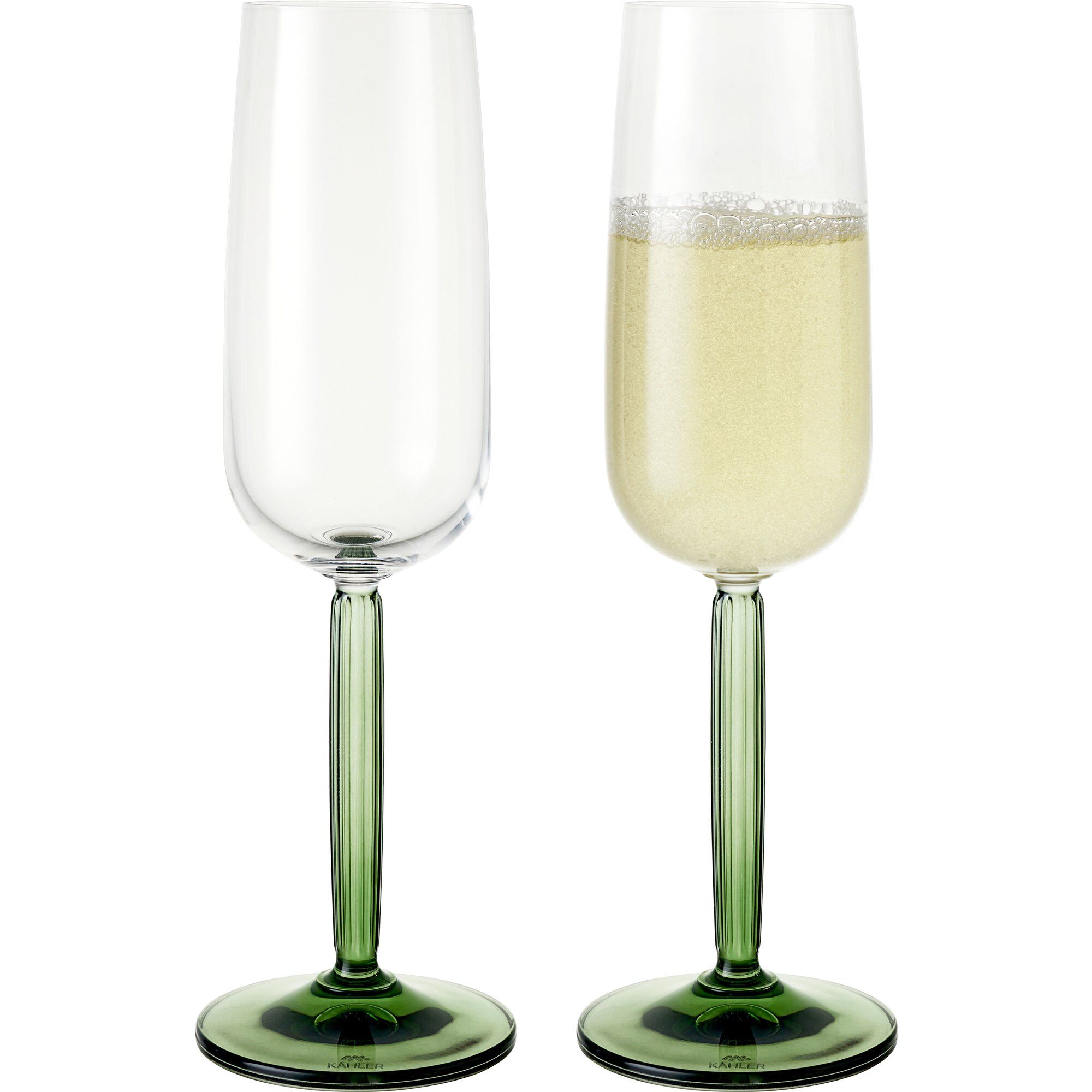 Kähler Hammershøi Champagneglas 24 Cl Grøn    Stk