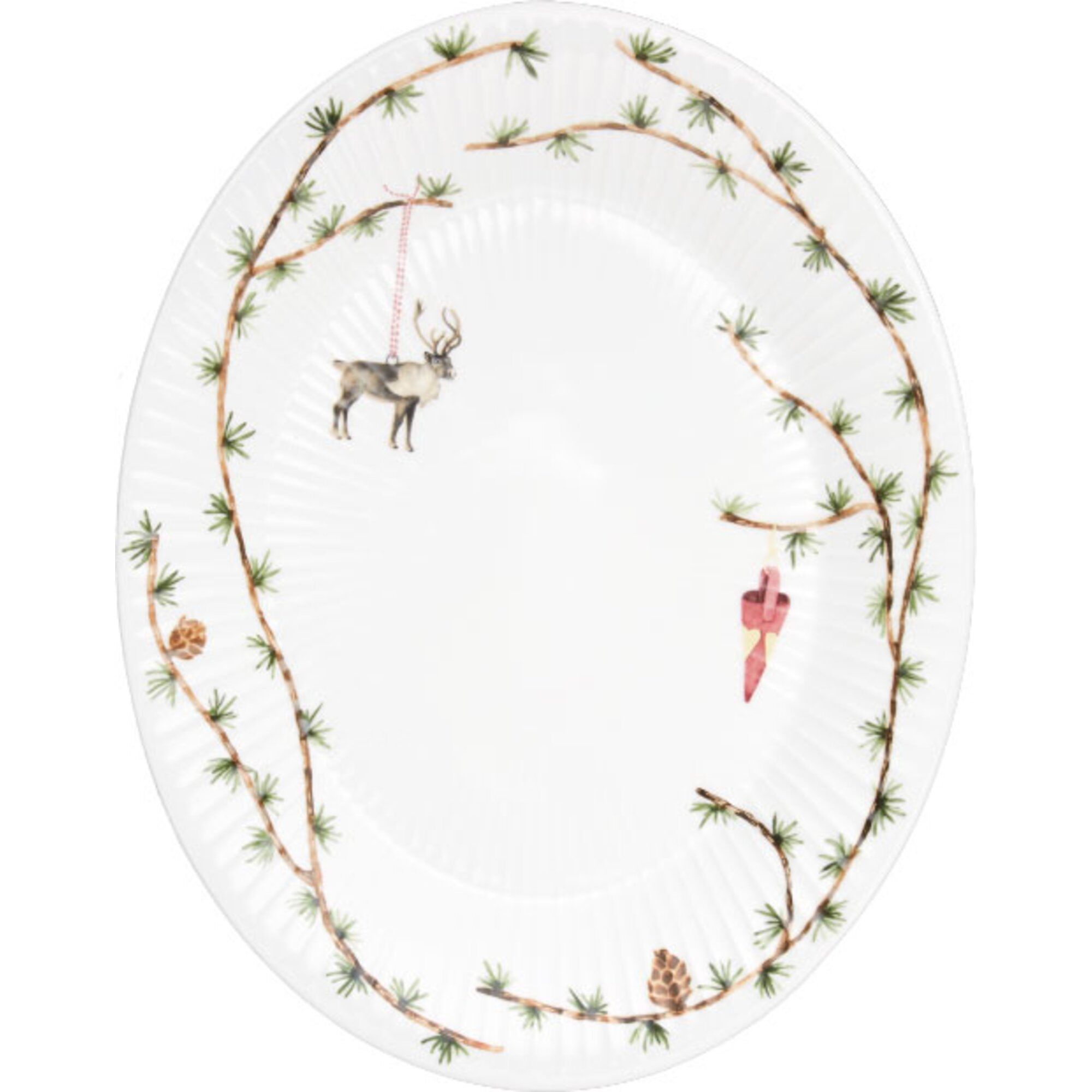 Kähler Hammershøi Christmas Oval Bordfad 27x34 Cm