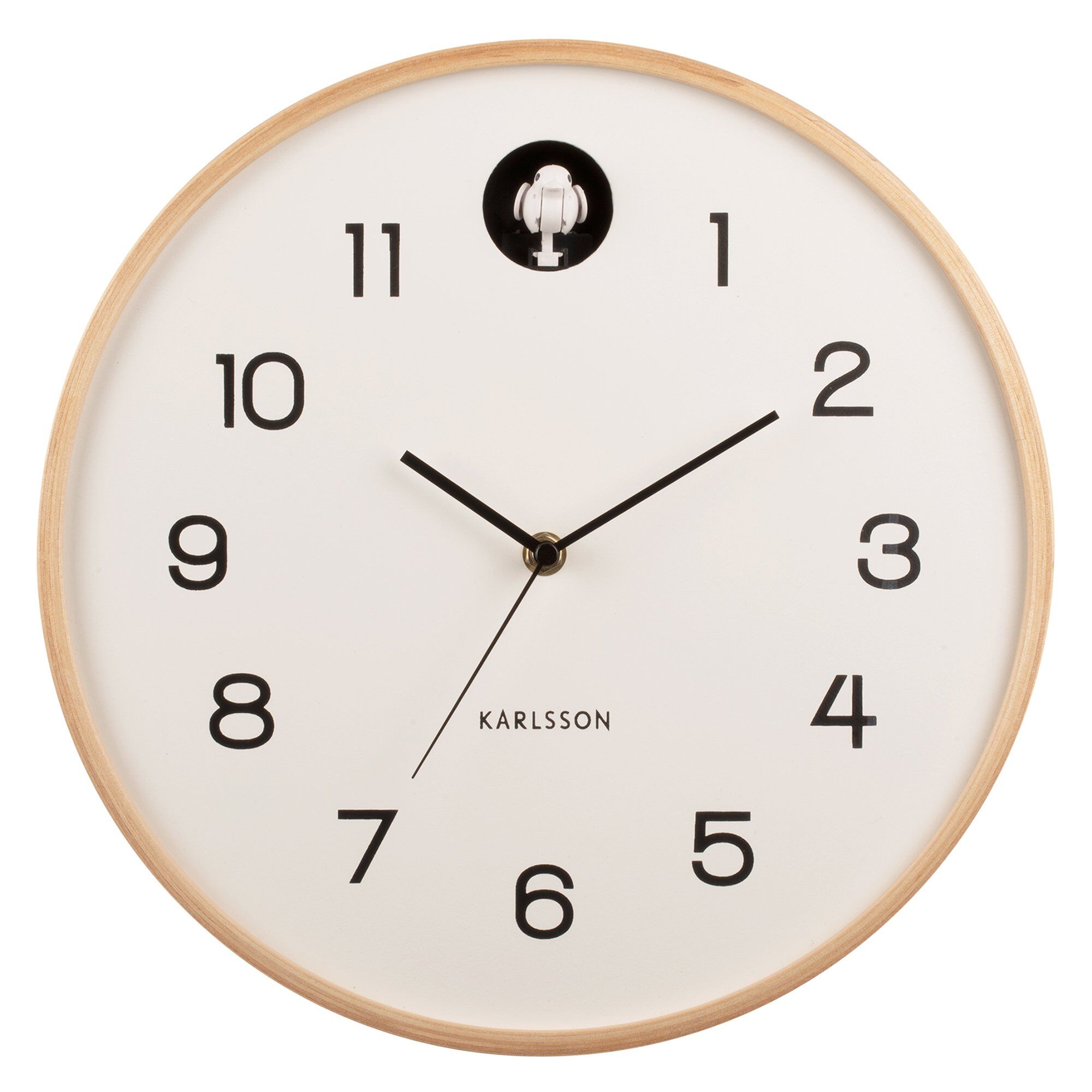 Karlsson Natural Cuckoo Vægur 31   Cm  Hvid