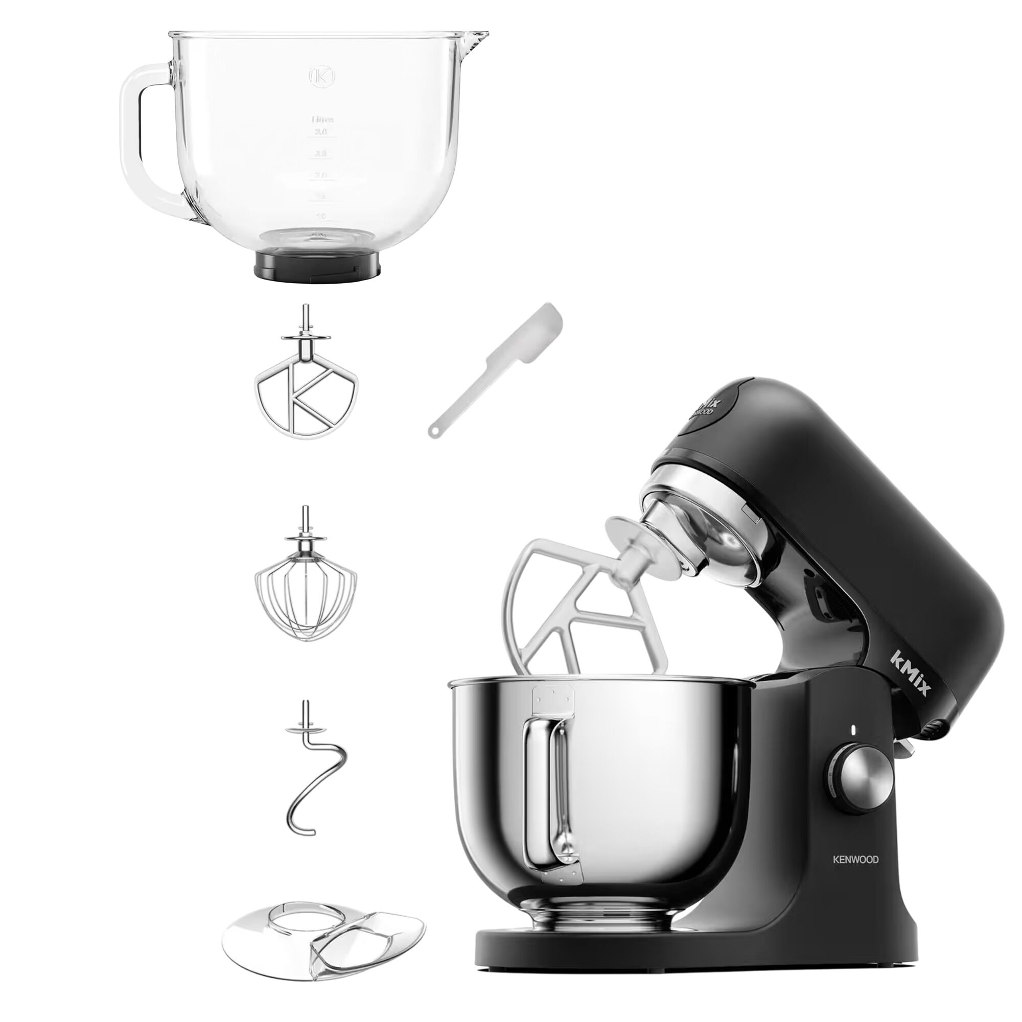 Kenwood Kmix Kmx751abk Køkkenmaskine Med Ekstra Glasskål   Liter  Sort