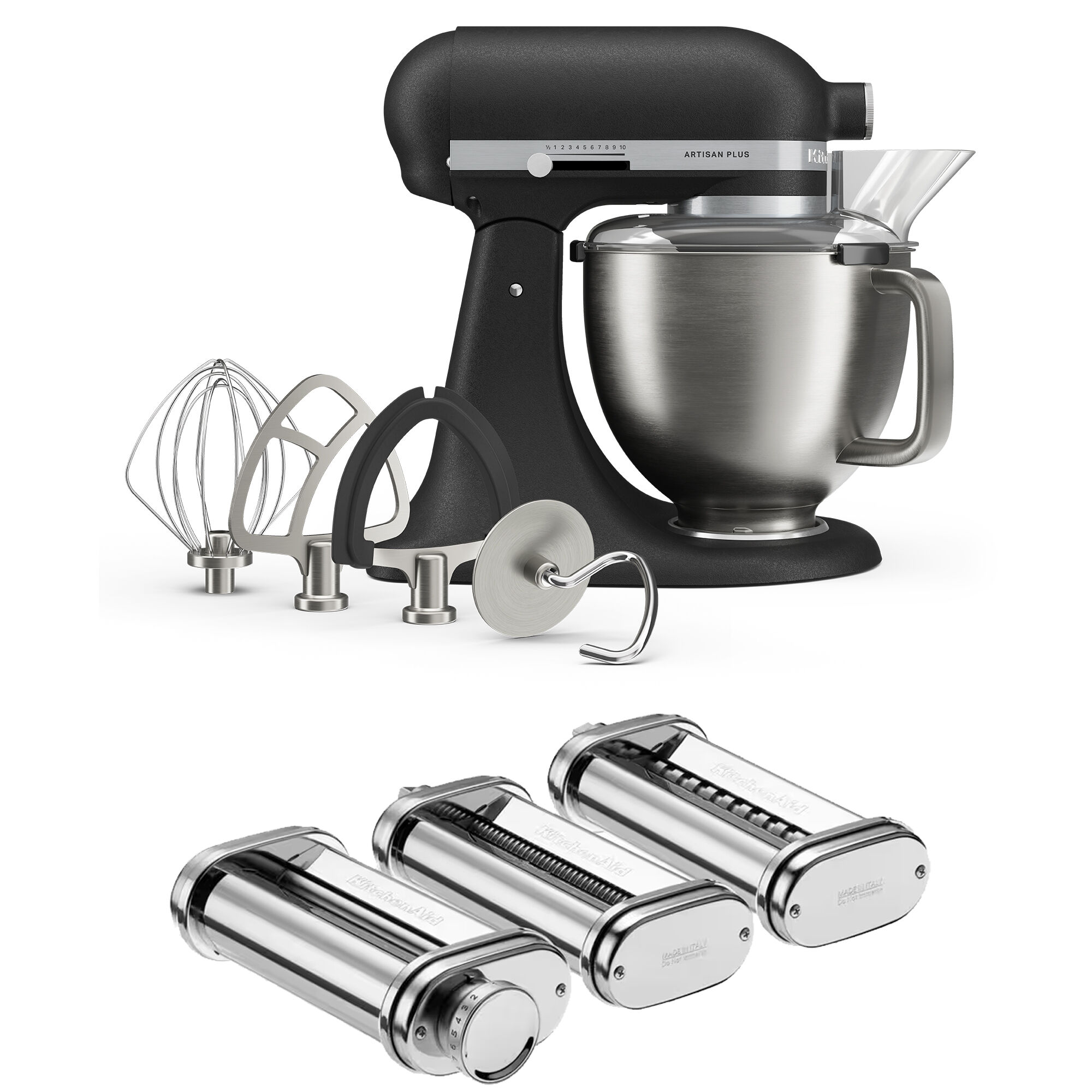 Kitchenaid Artisan Plus Køkkenmaskine Med Pastasæt      Liter  Cast Iron Black