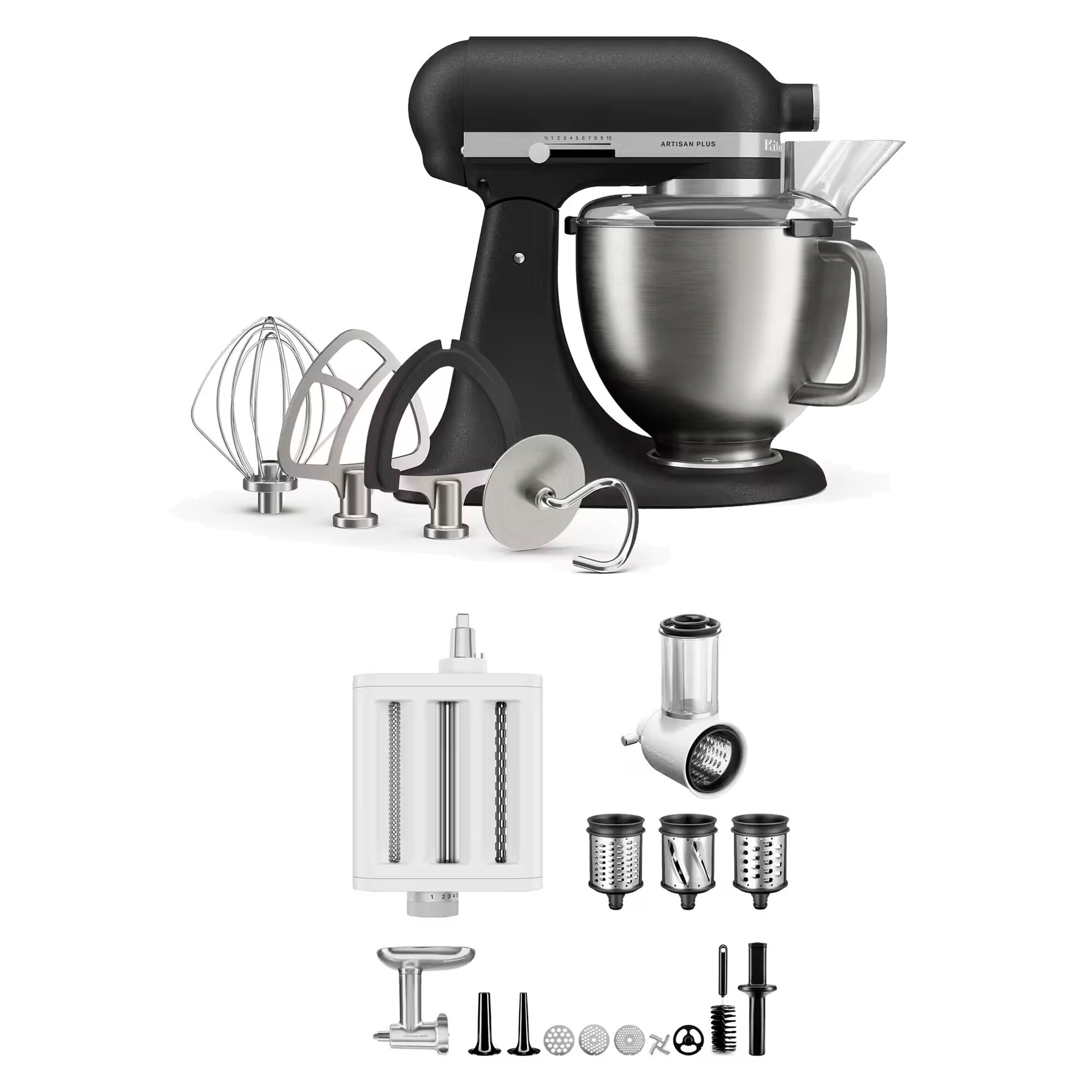 Kitchenaid Artisan Plus Köksmaskin Med Tillbehörspaket     Liter  Cast Iron Black