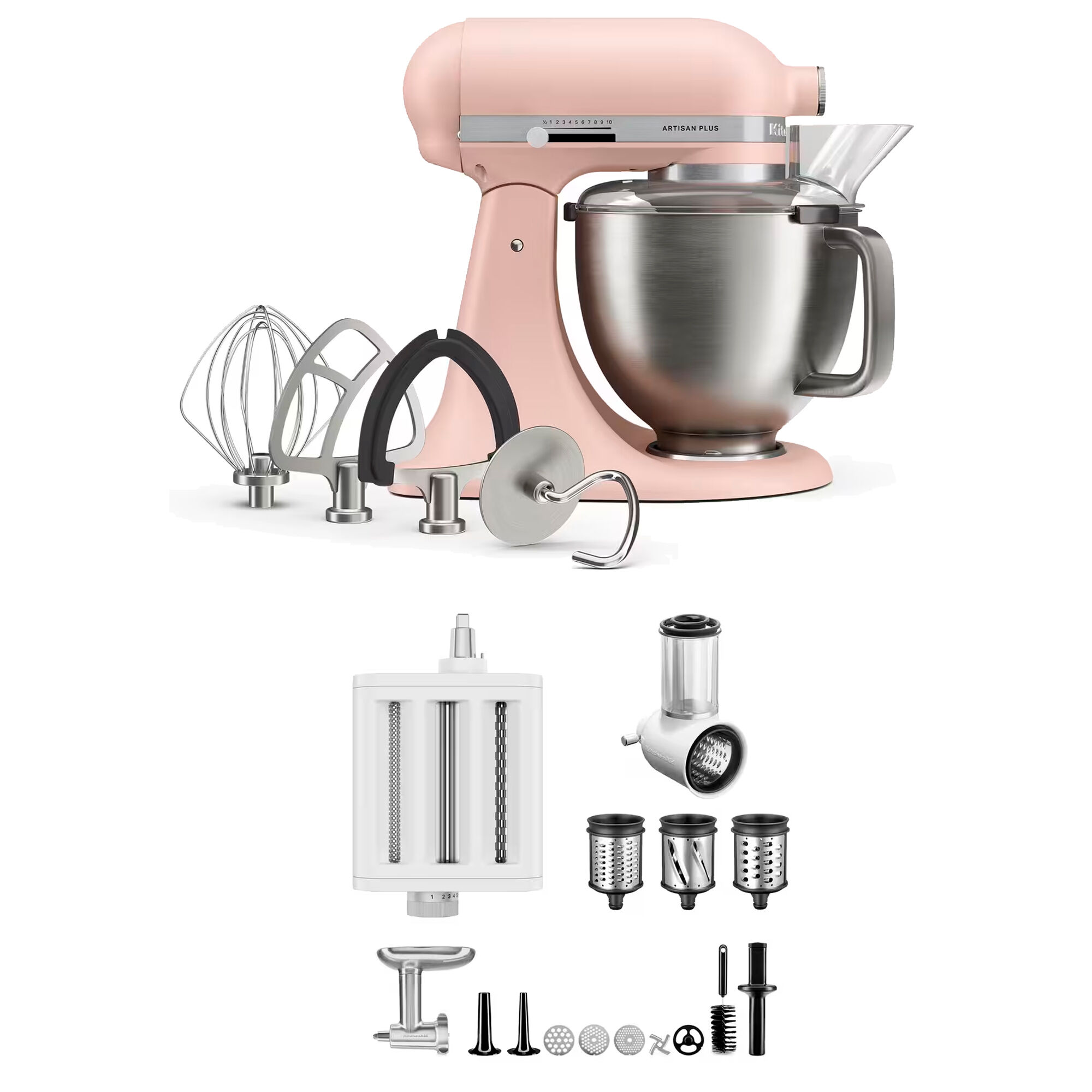 Kitchenaid Artisan Plus Köksmaskin Med Tillbehörspaket     Liter  Feather Pink