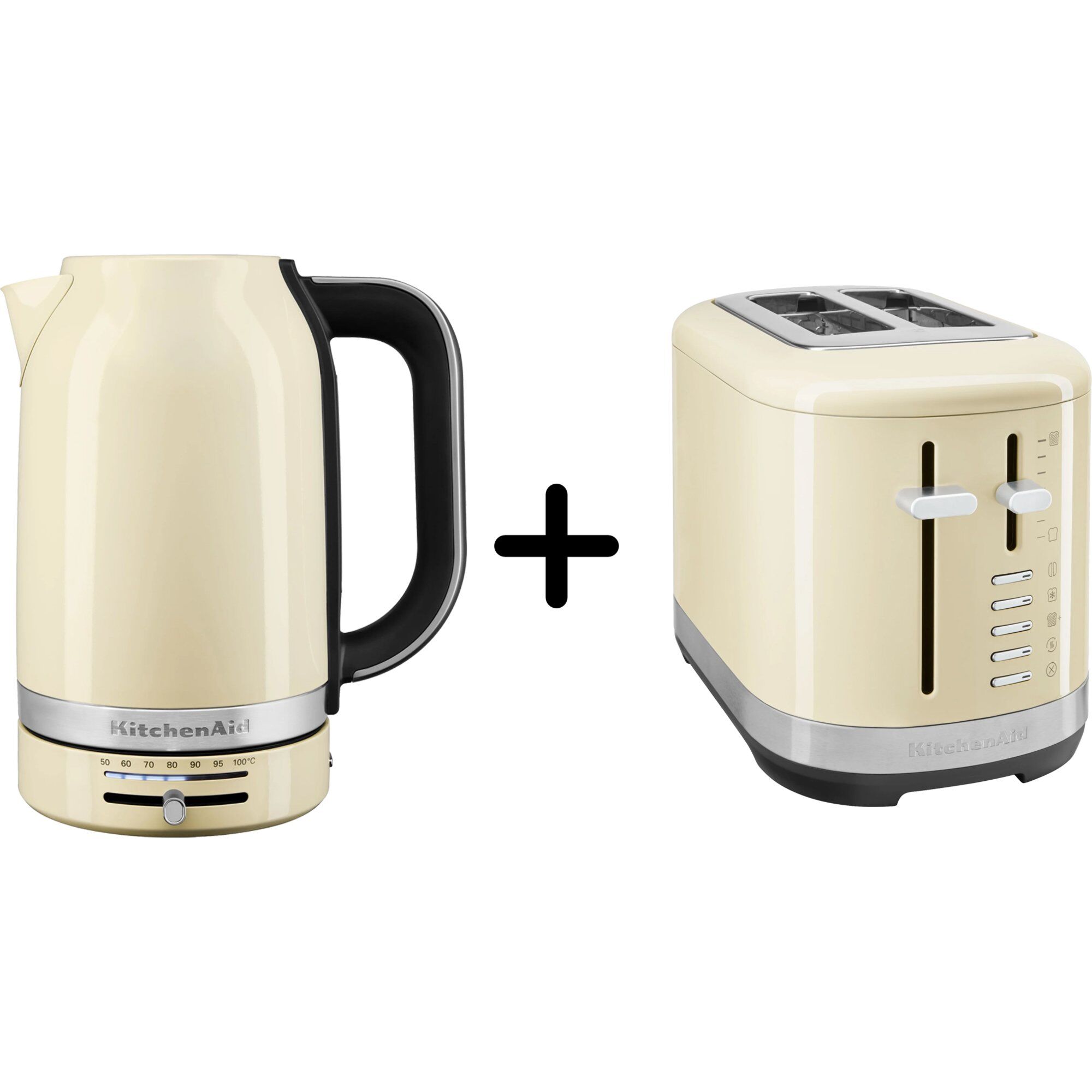 Kitchenaid 5kmt2109 Brødrister   5kek1701 Elkedel  Almond Cream