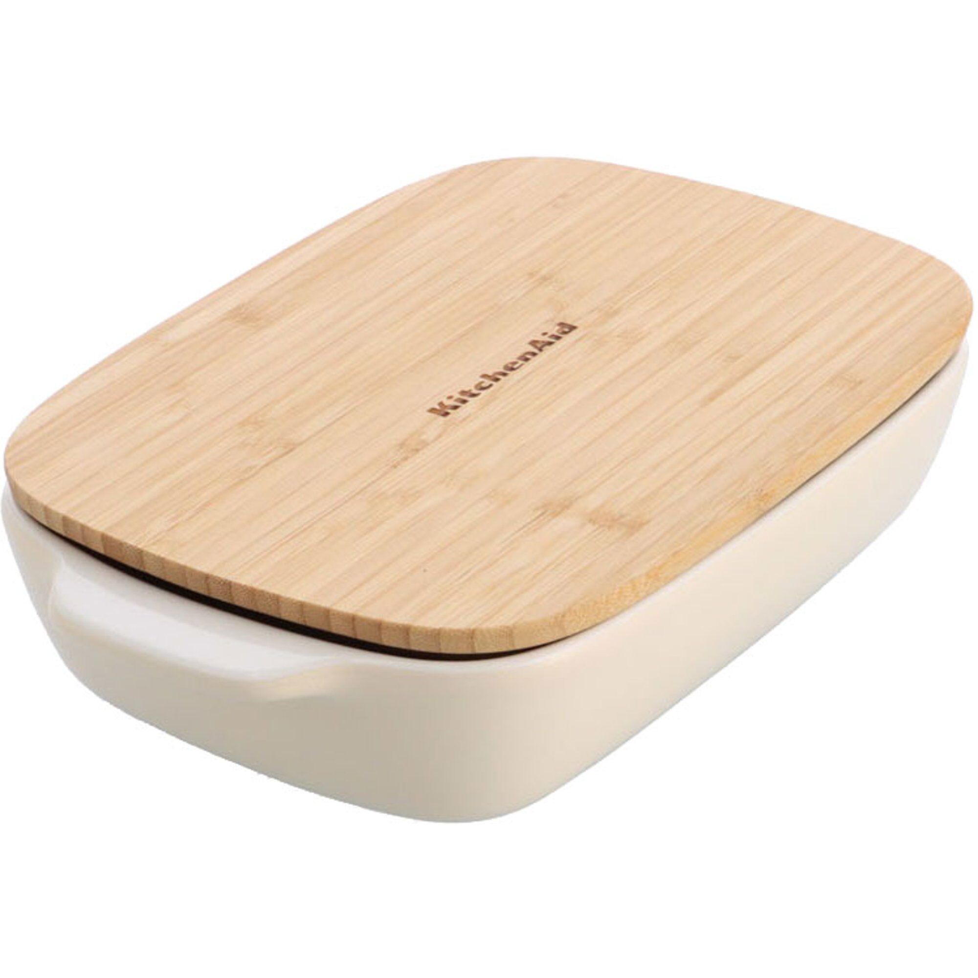 Kitchenaid Ovnform Med Låg 33   19         Cm  Creme