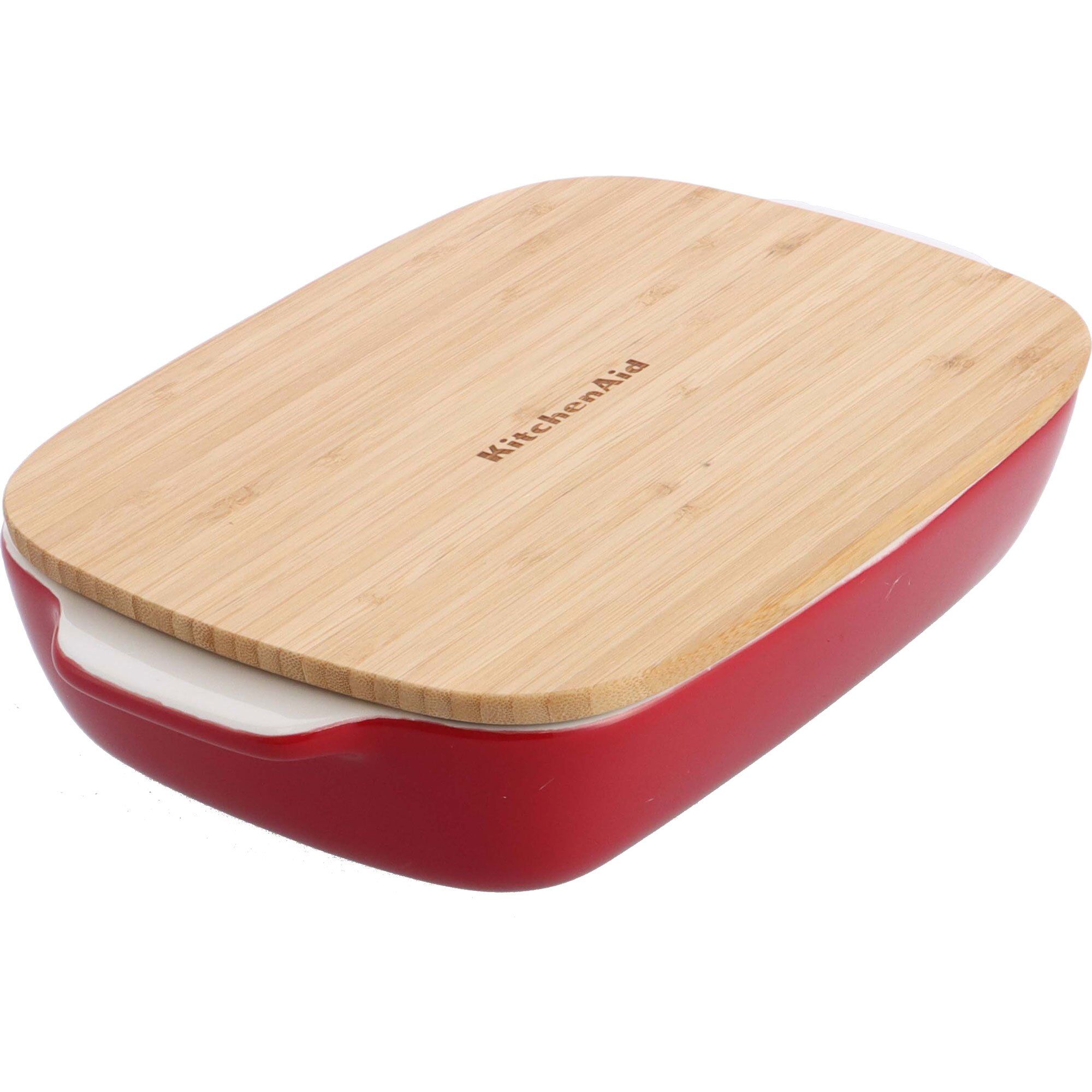 Kitchenaid Ovnform Med Låg 33   19         Cm  Rød