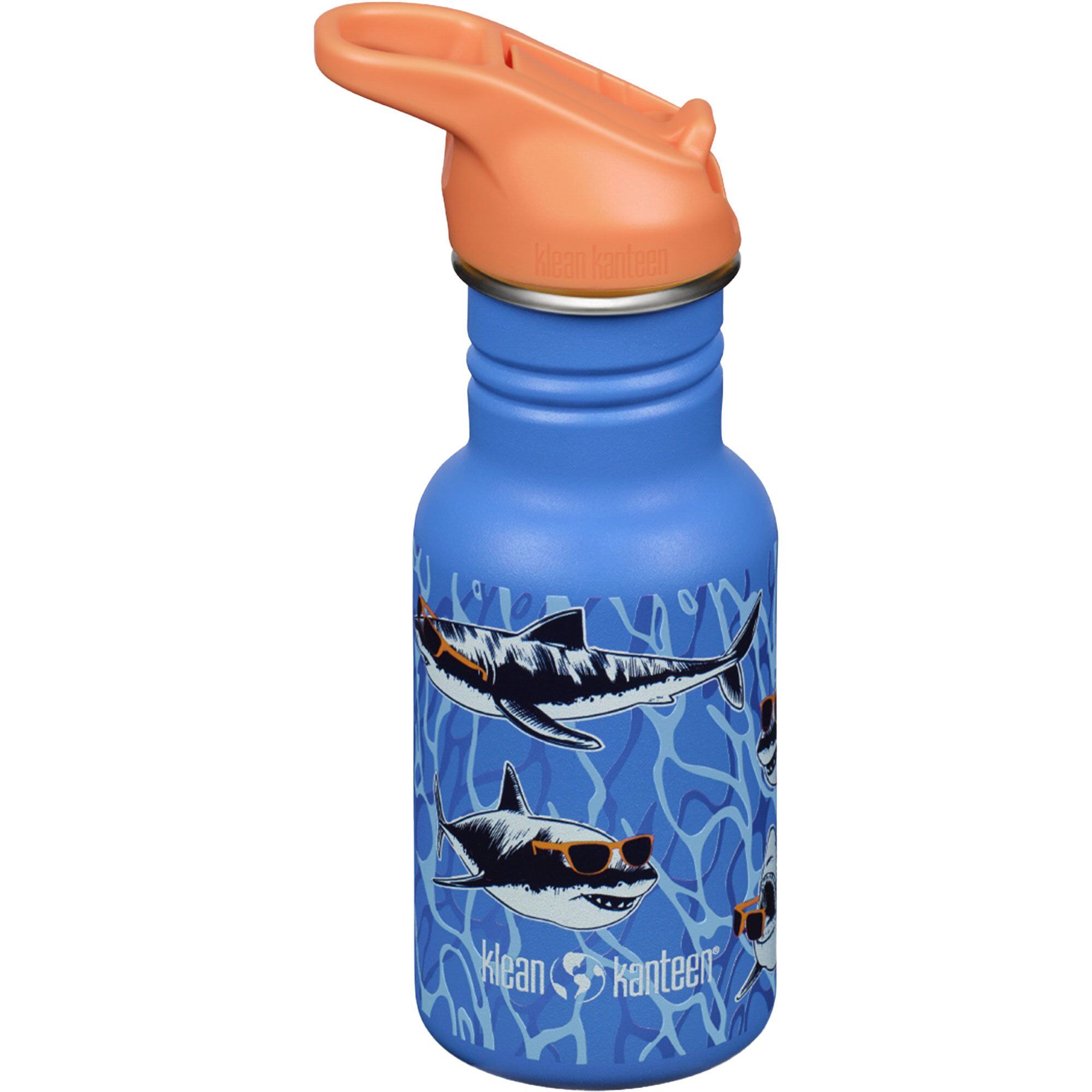 Klean Kanteen Kid Classic Narrow Flip Vandflaske 355 Ml  Sharks In Shades