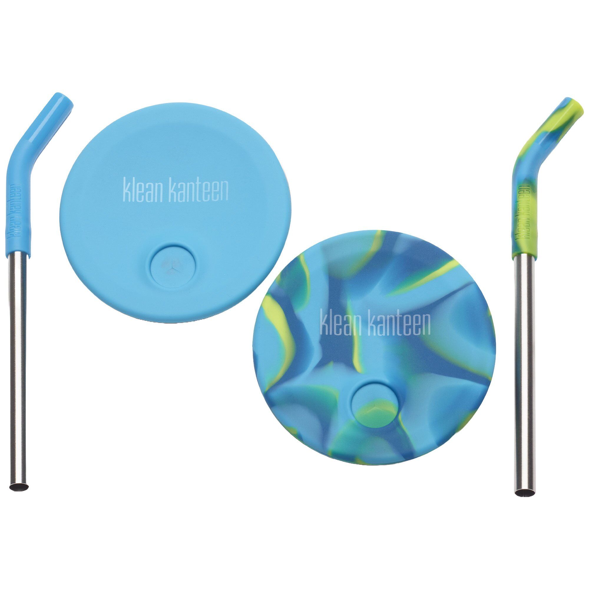 Klean Kanteen Kid Cup Straw Lid Sugerørslåg  Blue Tie Dye    Stk