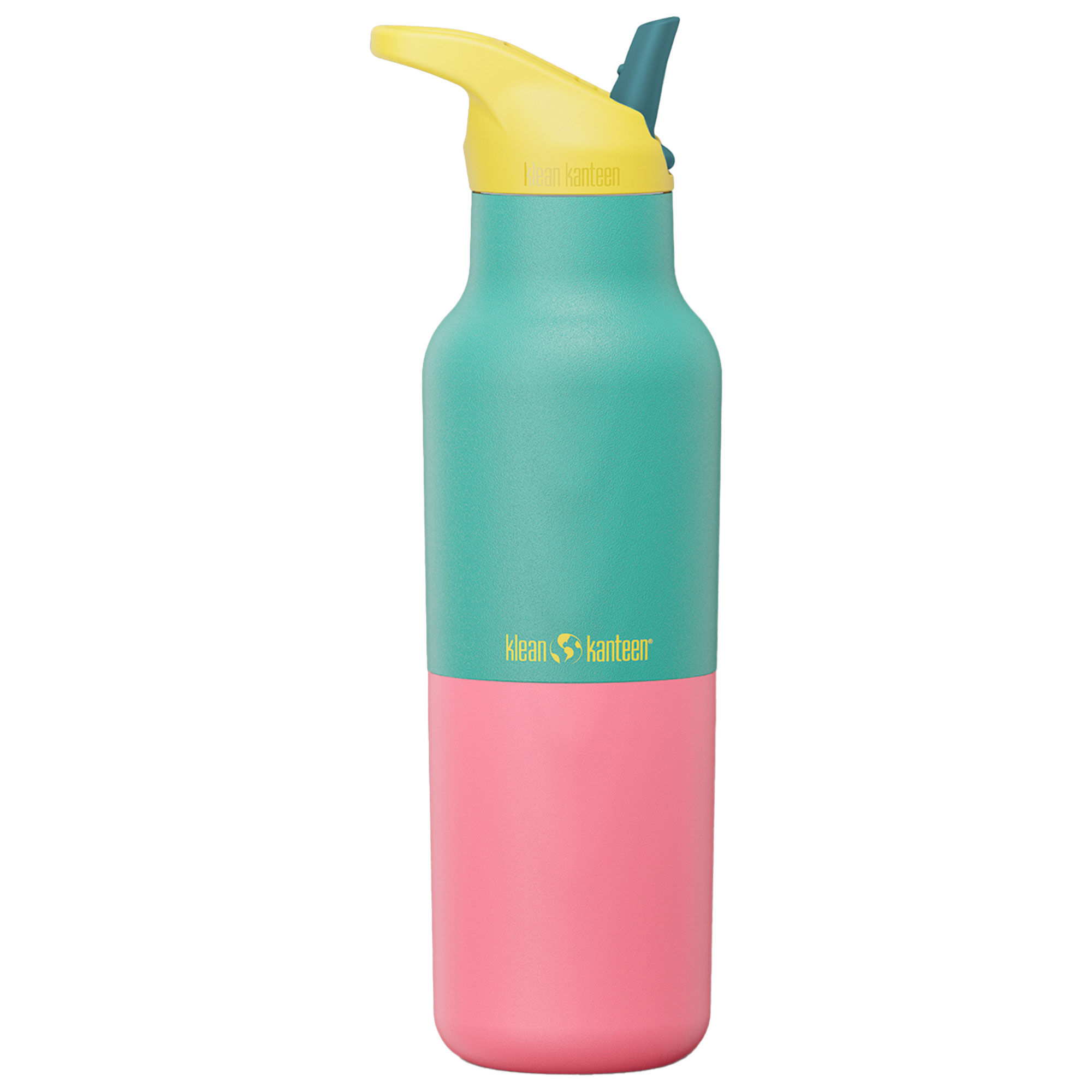 Klean Kanteen Rise Classic Drikkeflaske Med Sportslåg 473 Ml  Turquoise Kaleidoscope