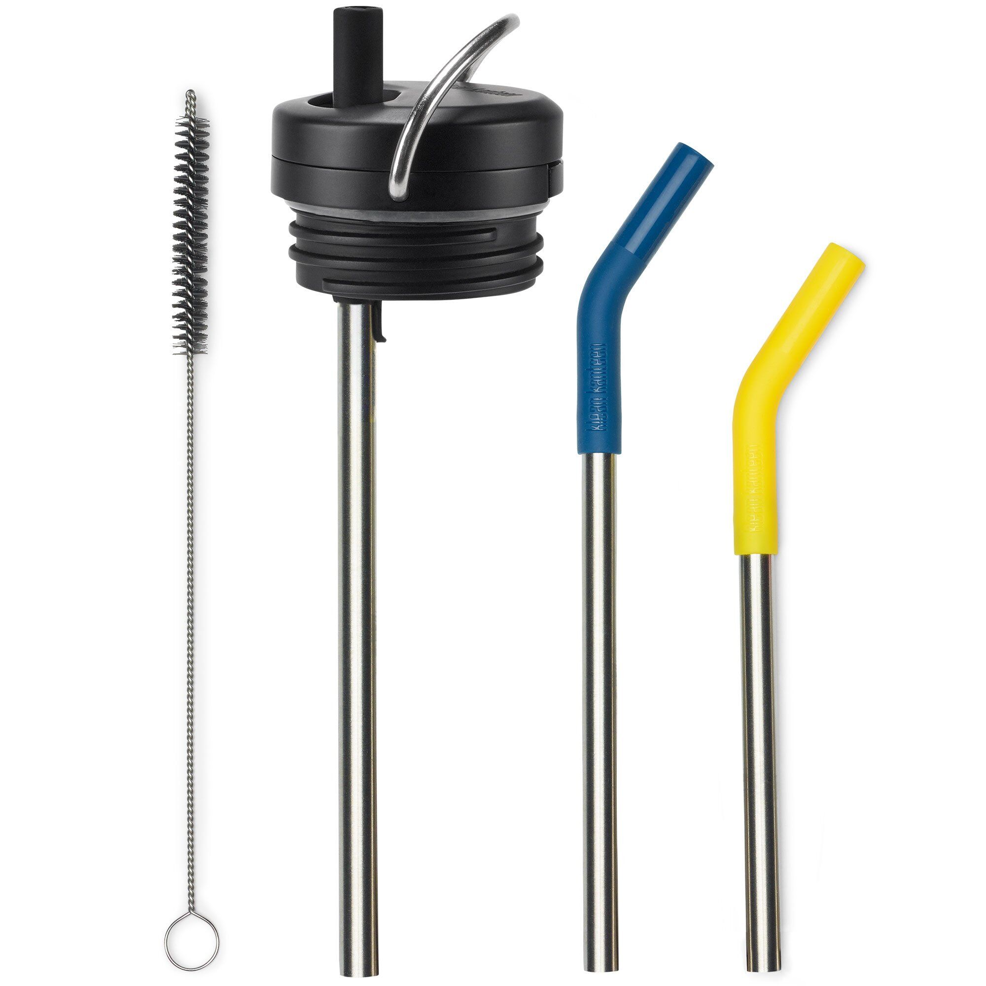 Klean Kanteen Tk Wide Twist Cap Straw Sæt  Sort
