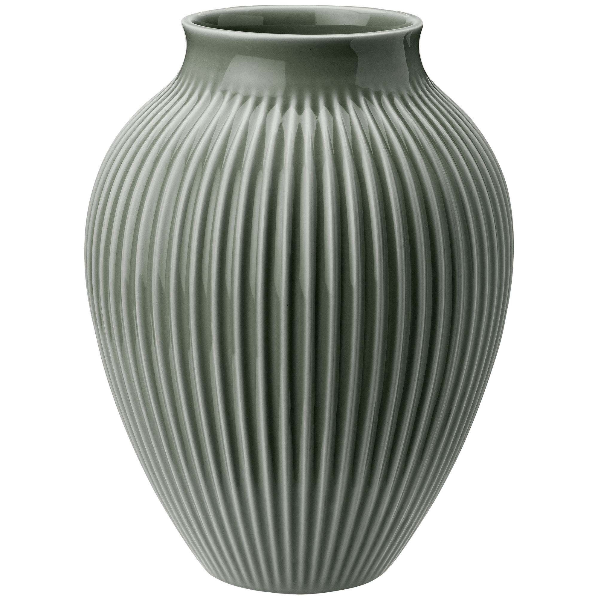 Knabstrup Ripple Celadon Vase 20 Cm  Grøn