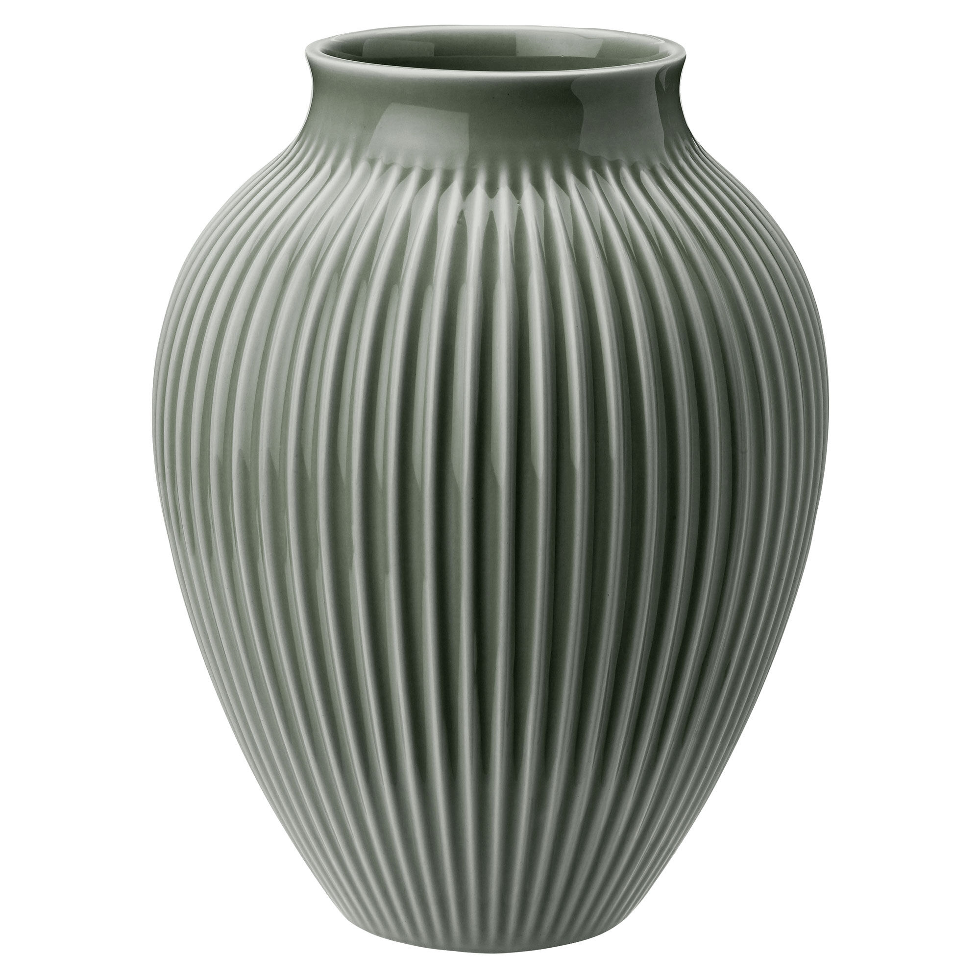 Knabstrup Ripple Celadon Vase 27 Cm  Grøn
