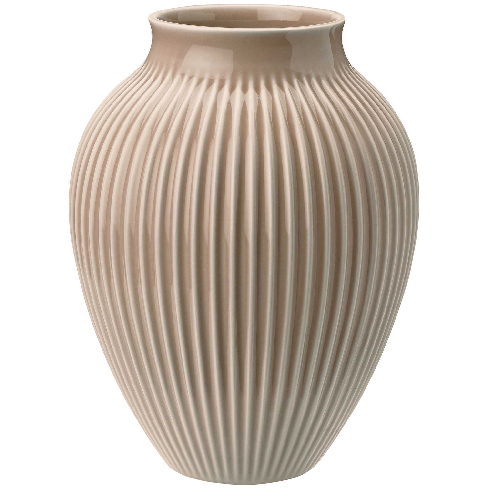 Knabstrup Ripple Mat Vase 20 Cm  Lys Rosa