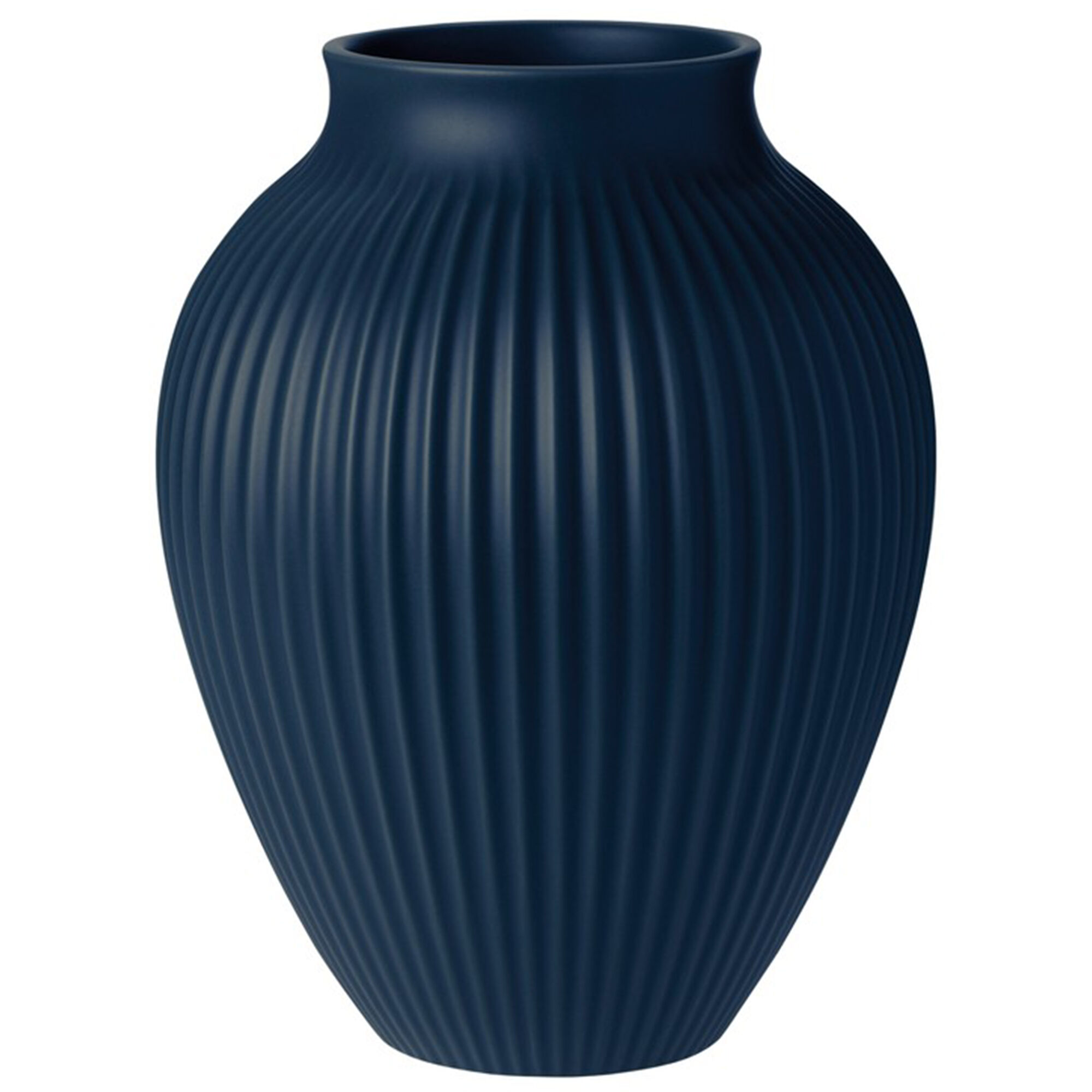 Knabstrup Ripple Vase 27 Cm  Mat Dark Blue