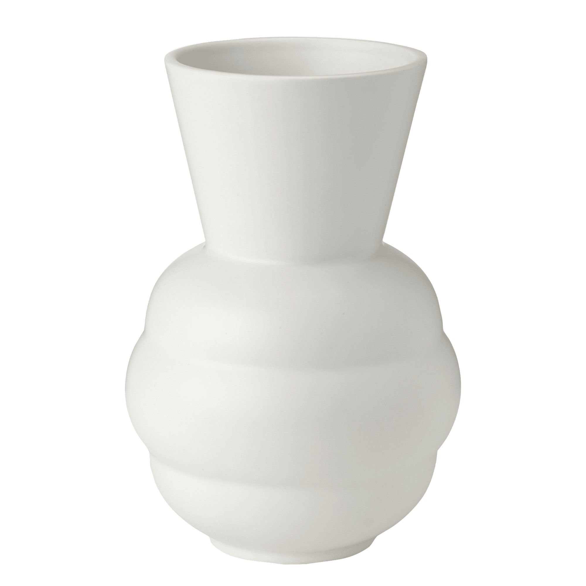 Knabstrup Tortus Archie Vas 21 Cm  Hvid