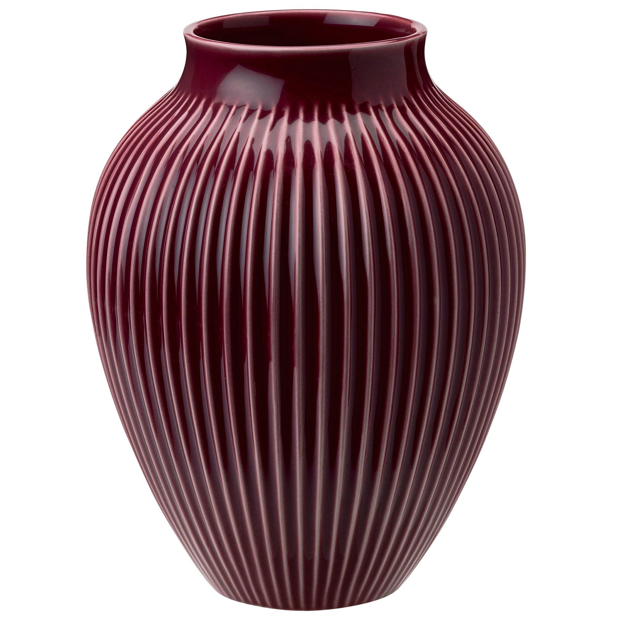 Knabstrup Vase 20 Cm  Ripple Berry