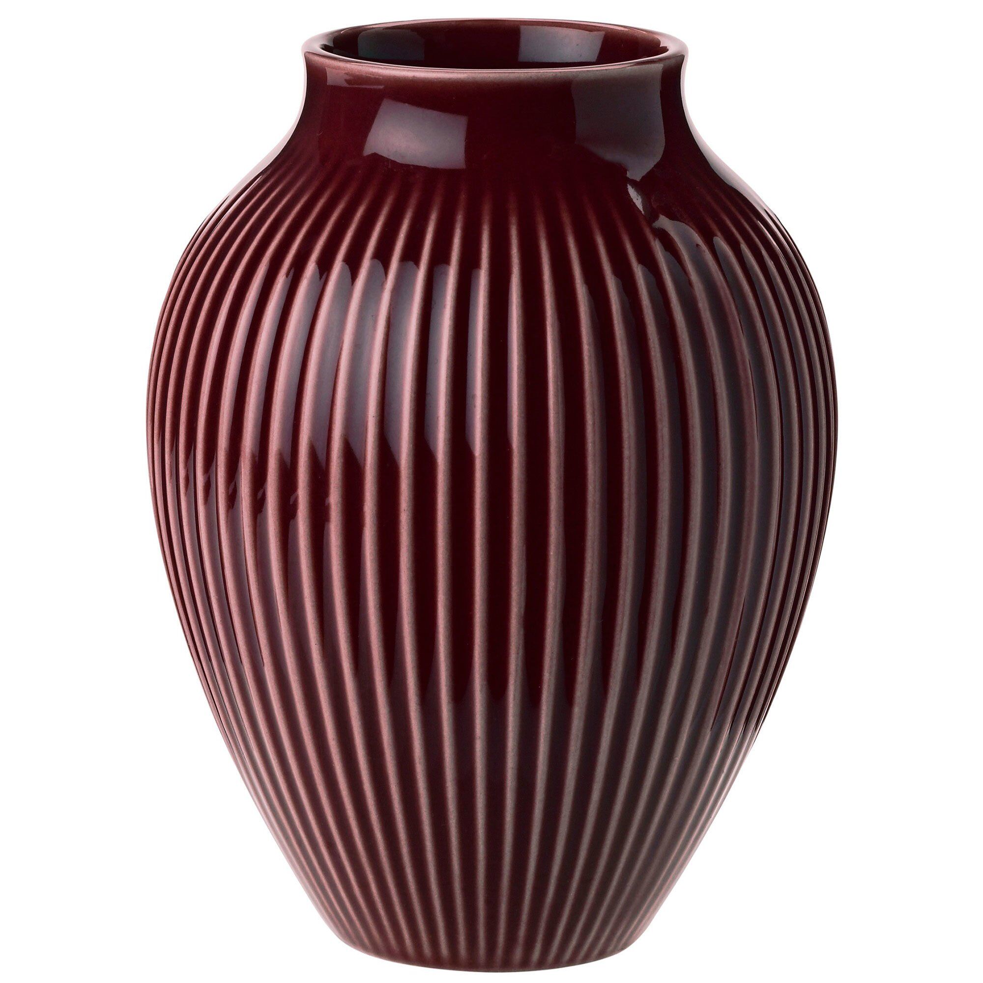 Knabstrup Vase 12   Cm  Ripple Berry