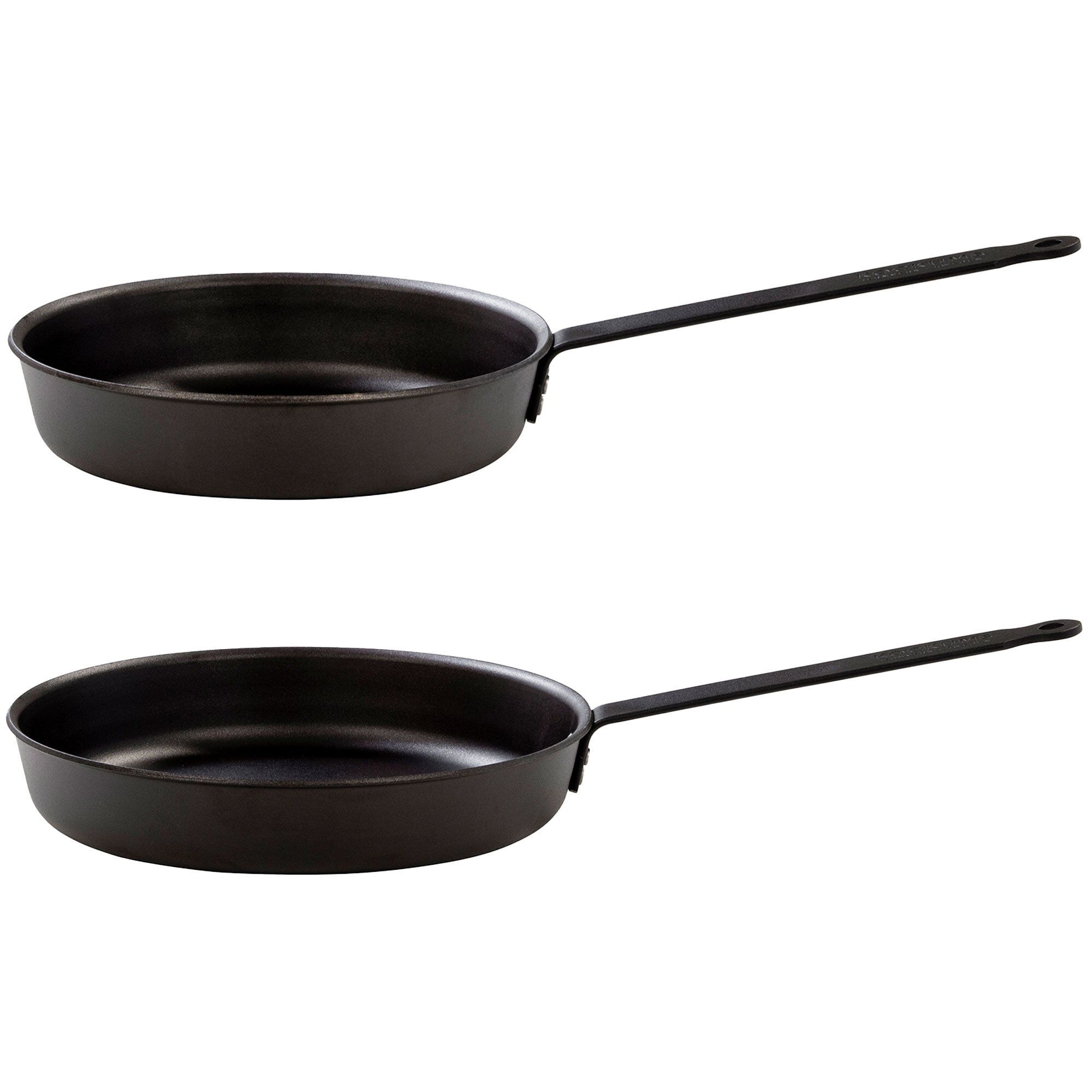 Kockums Jernverk Stegepandesæt Kulstål  24   28 Cm