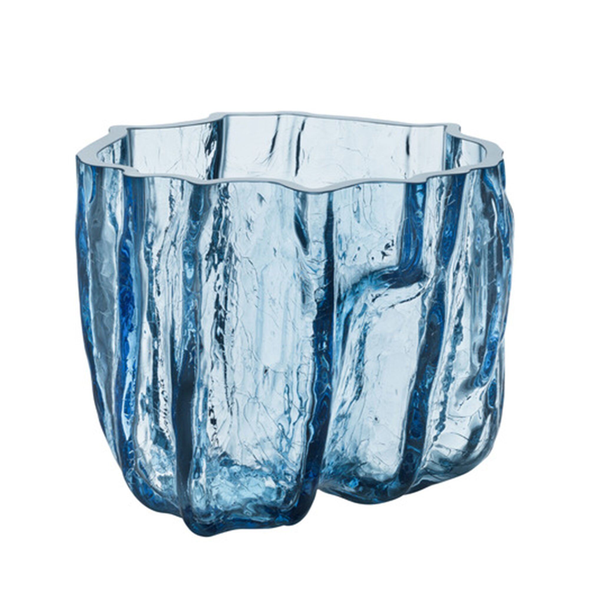 Kosta Boda Crackle Vase 175 Mm  Circular Glass