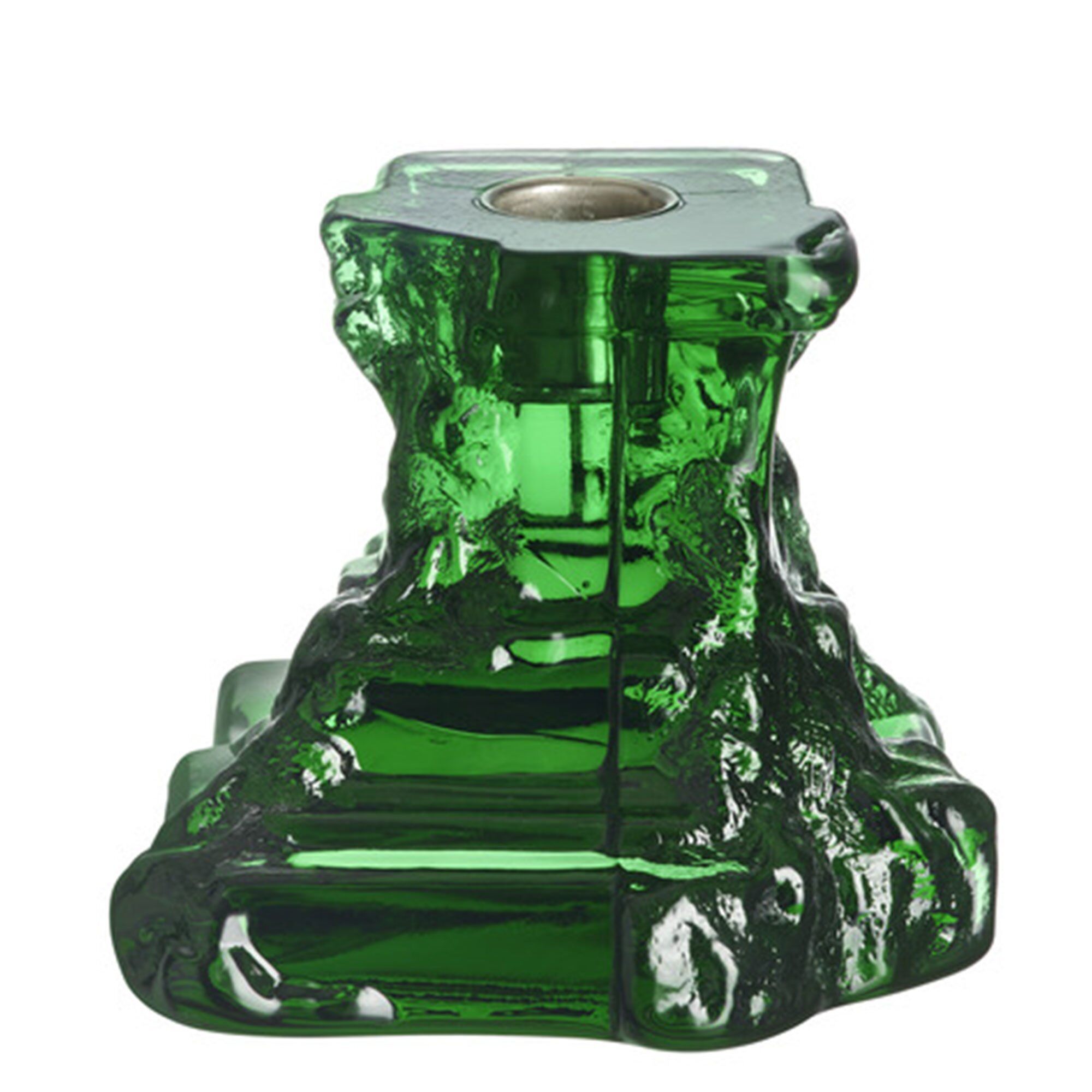 Kosta Boda Rocky Baroque Lysestage 95 Mm  Emerald Green
