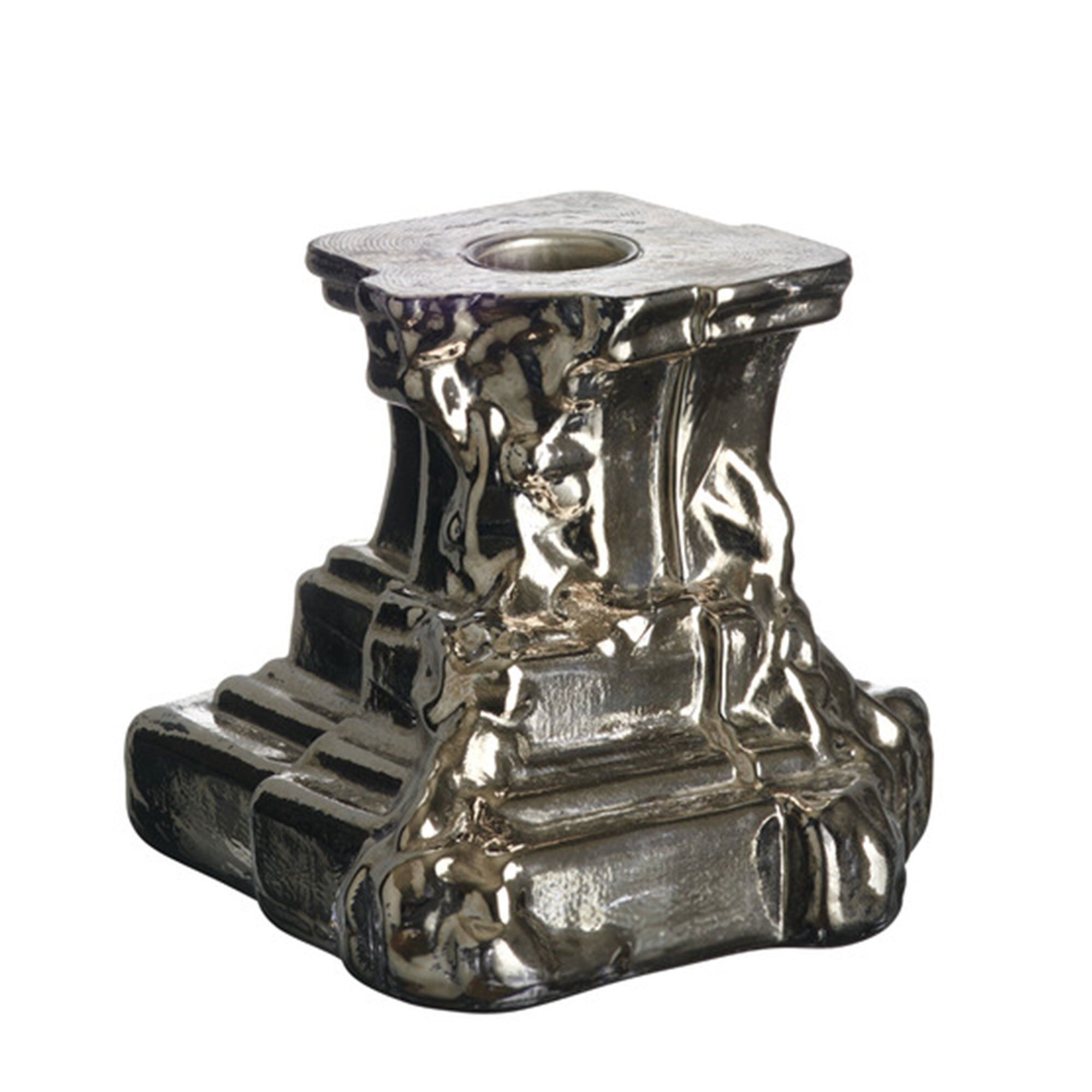 Kosta Boda Rocky Baroque Lysestage 95 Mm  Glozzy Glaze