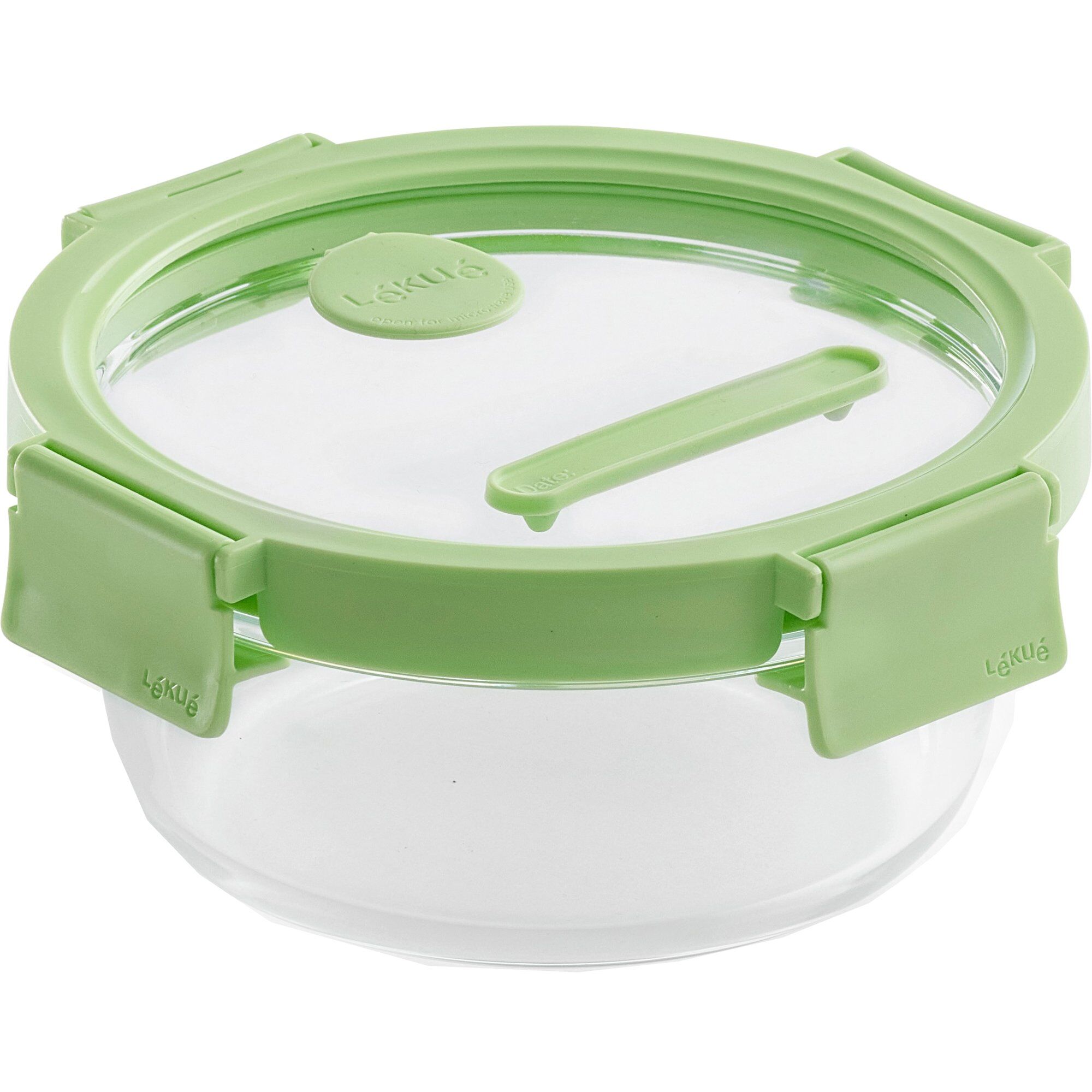 Lékué Rund Madkasse 650 Ml  Glas Grøn